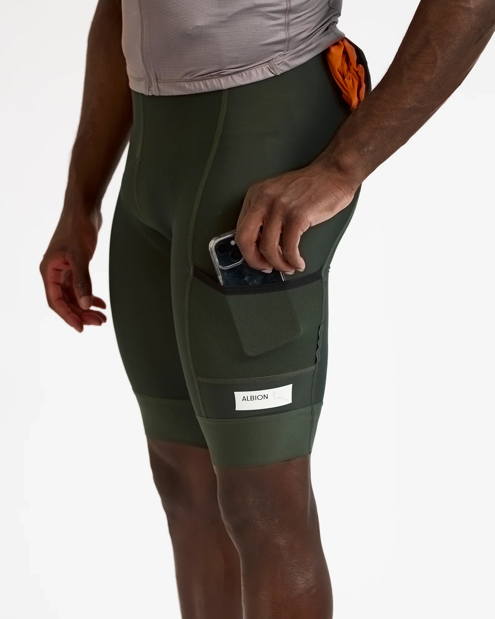 Albion ABR1 Men's Pocket Bib Shorts Rosin - Image 5