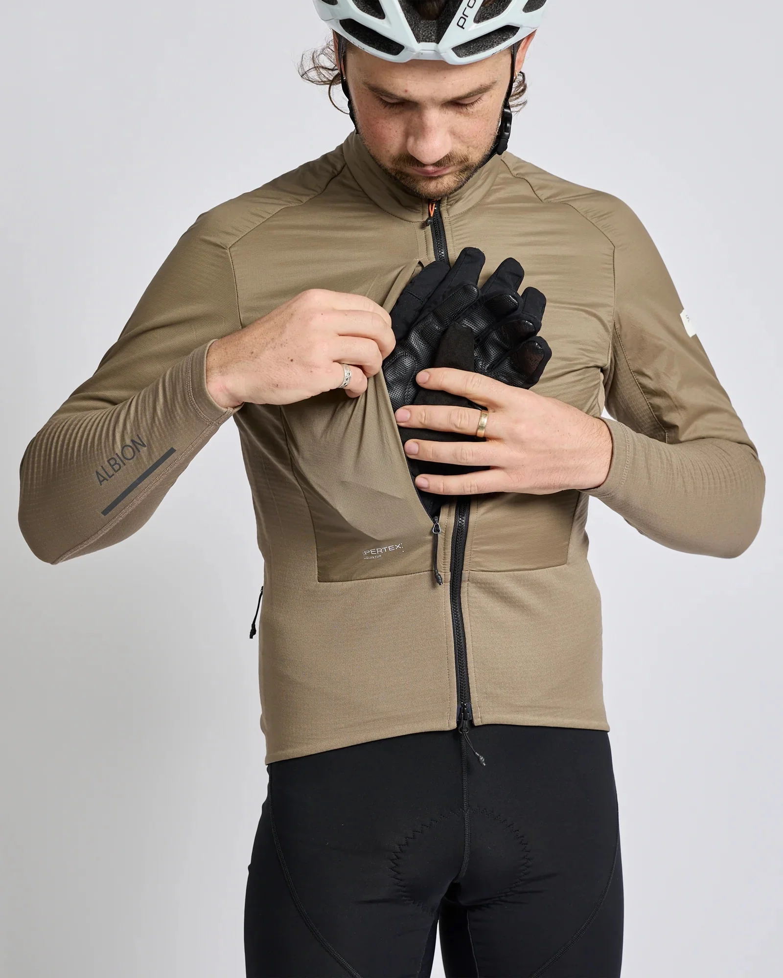 Albion Men's Thermal Wind Jersey Dark Sand - Image 6