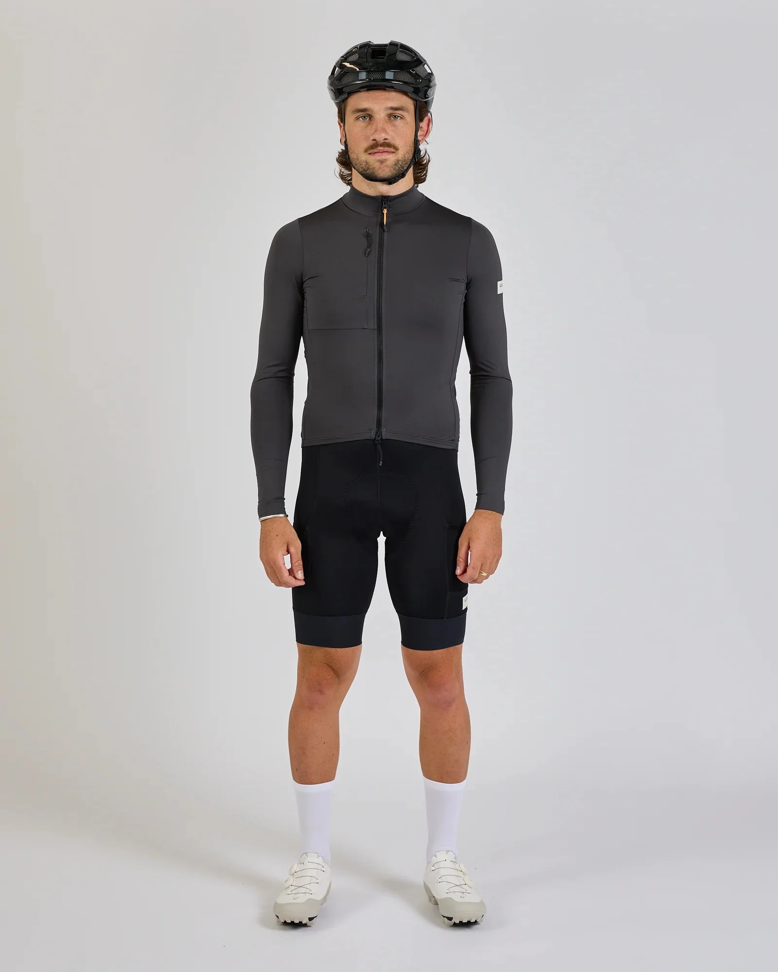 Albion Traverse Men's Long Sleeve Jersey Charcoal - Image 2