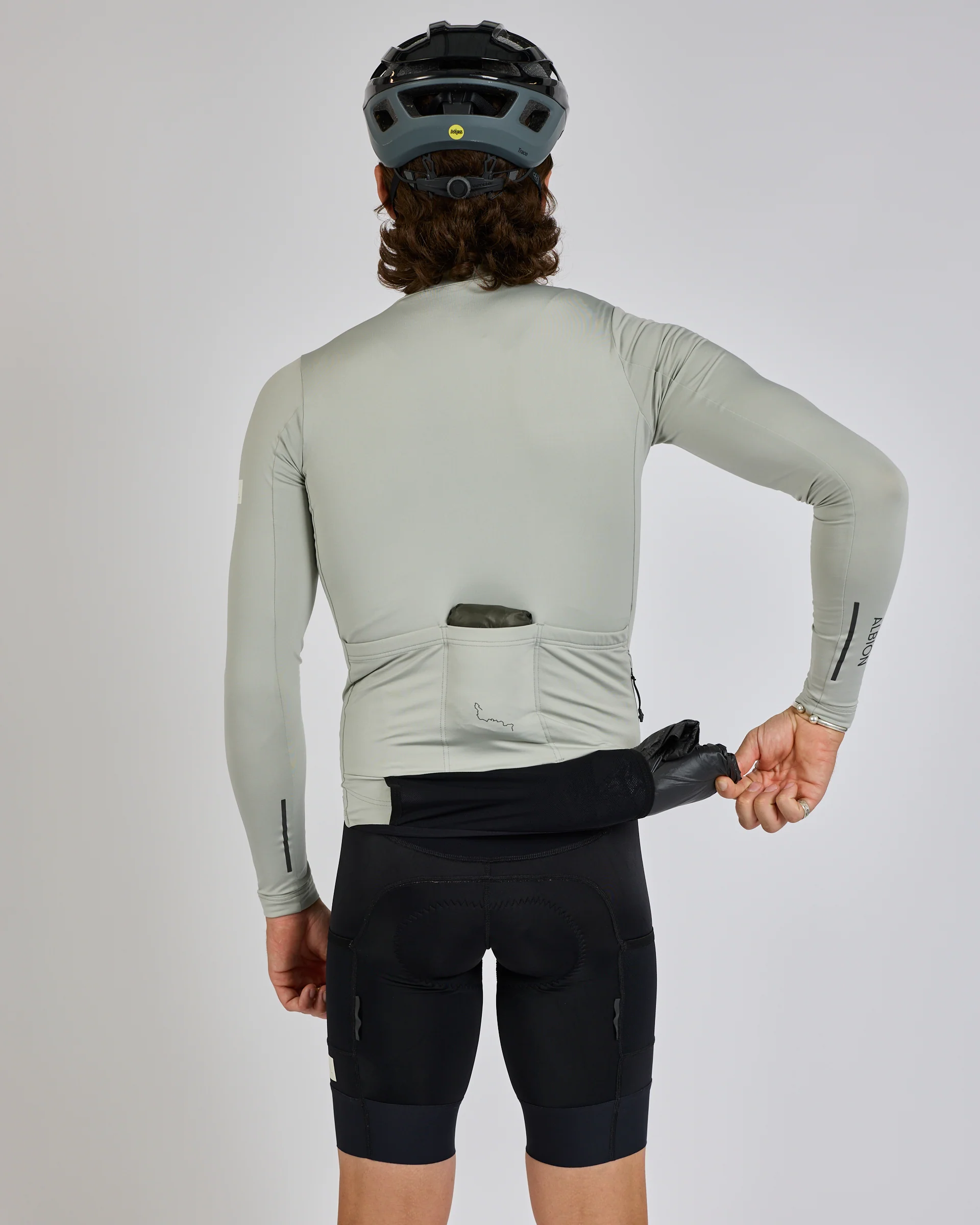 Albion Traverse Men's Long Sleeve Jersey Mist Grey - Image 6
