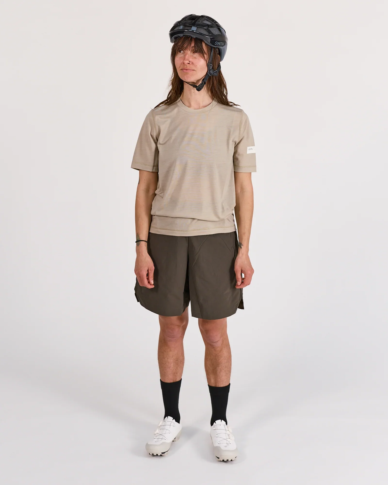 Albion Unisex Merino Riding T-Shirt Sandstone - Image 5
