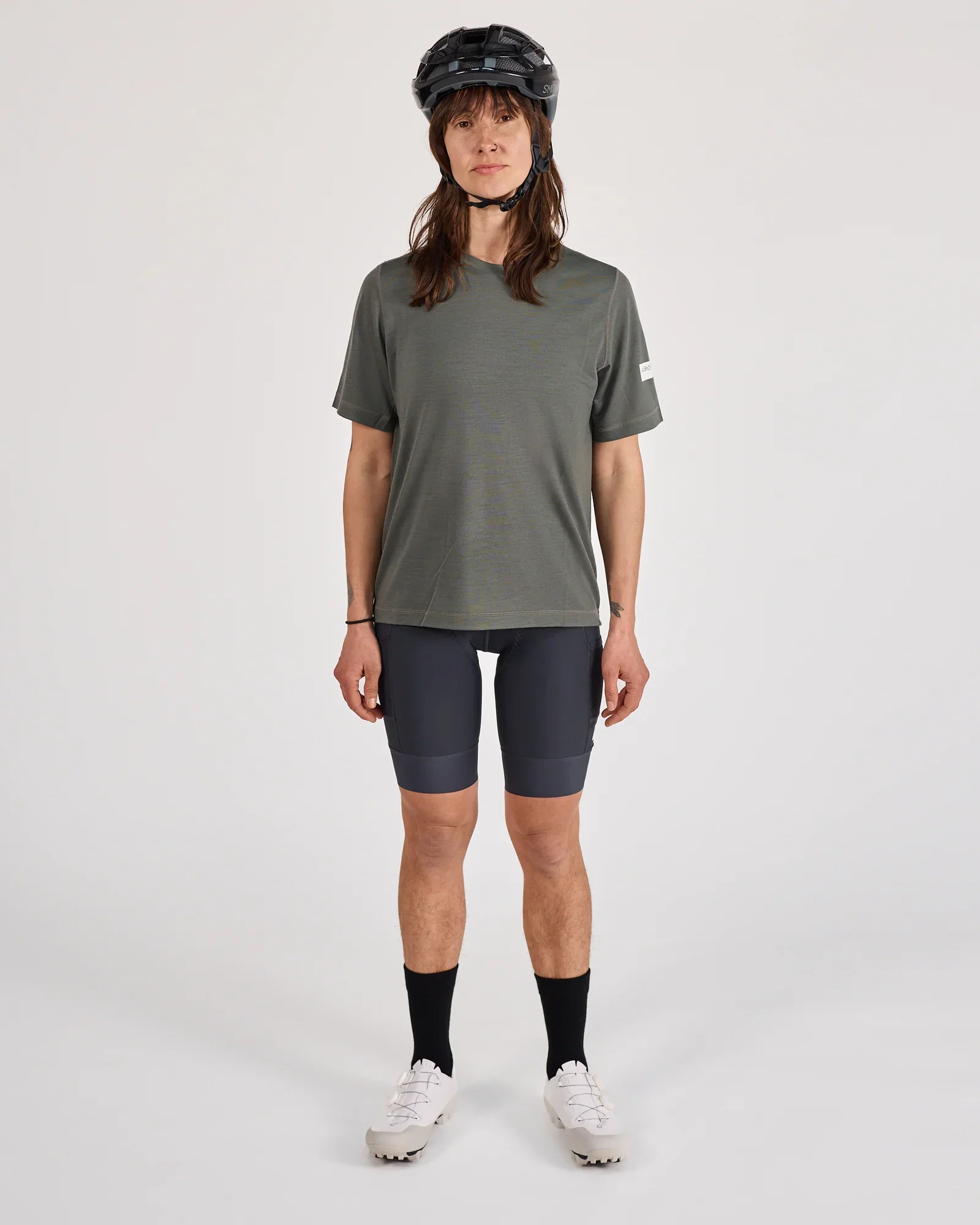 Albion Unisex Merino Riding T-Shirt Shale Green - Image 5