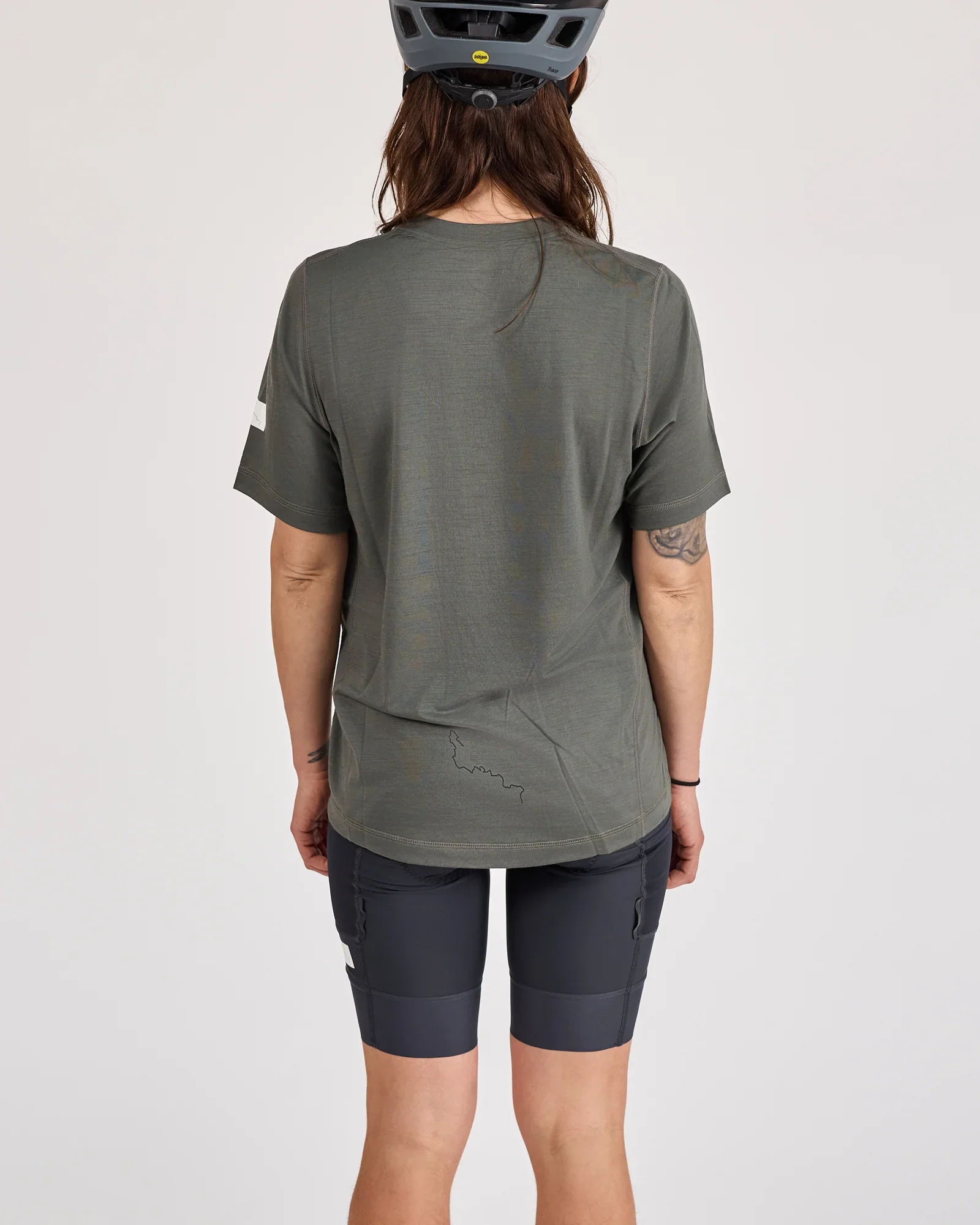 Albion Unisex Merino Riding T-Shirt Shale Green - Image 6