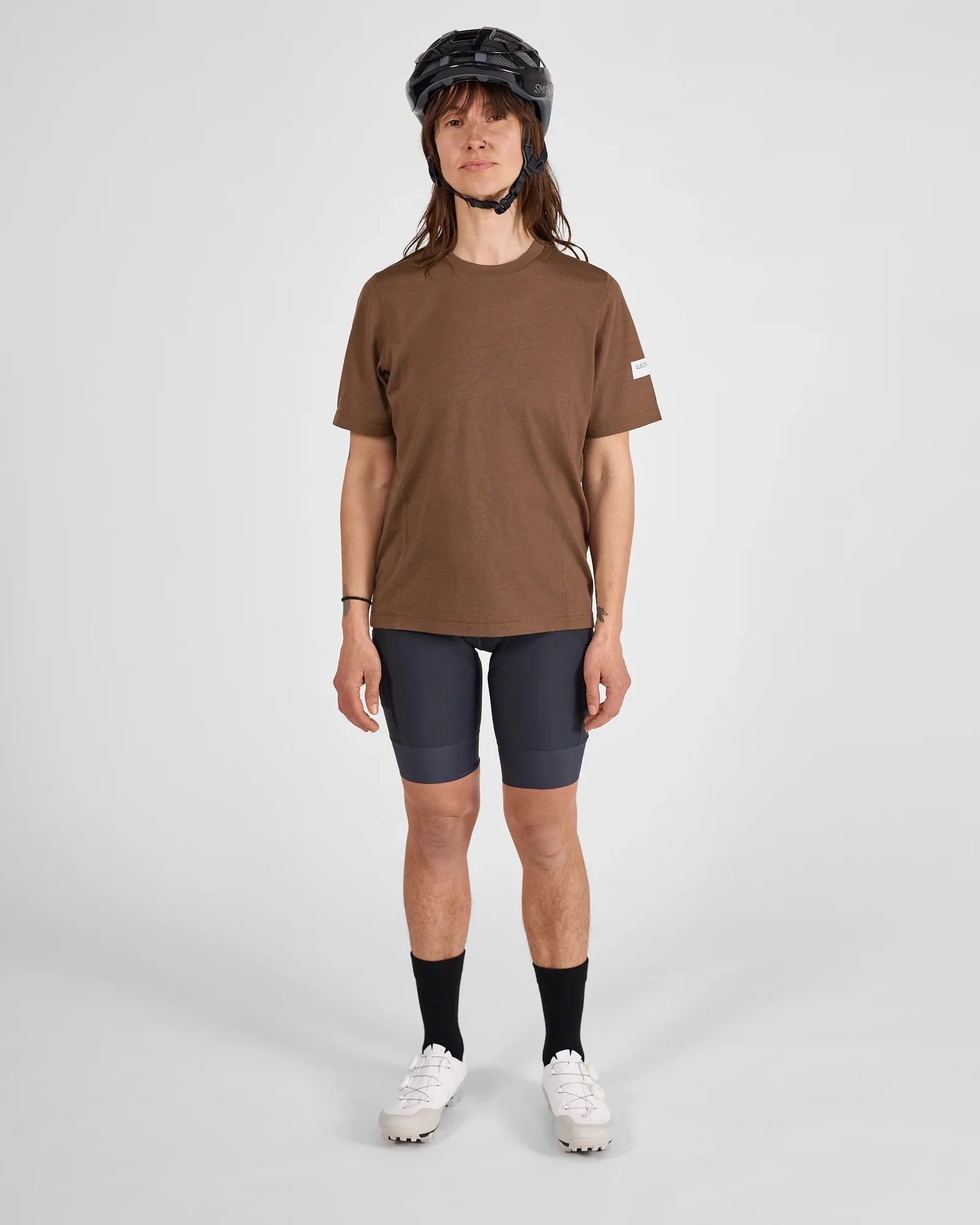 Albion Unisex Merino Riding T-Shirt Umber - Image 3