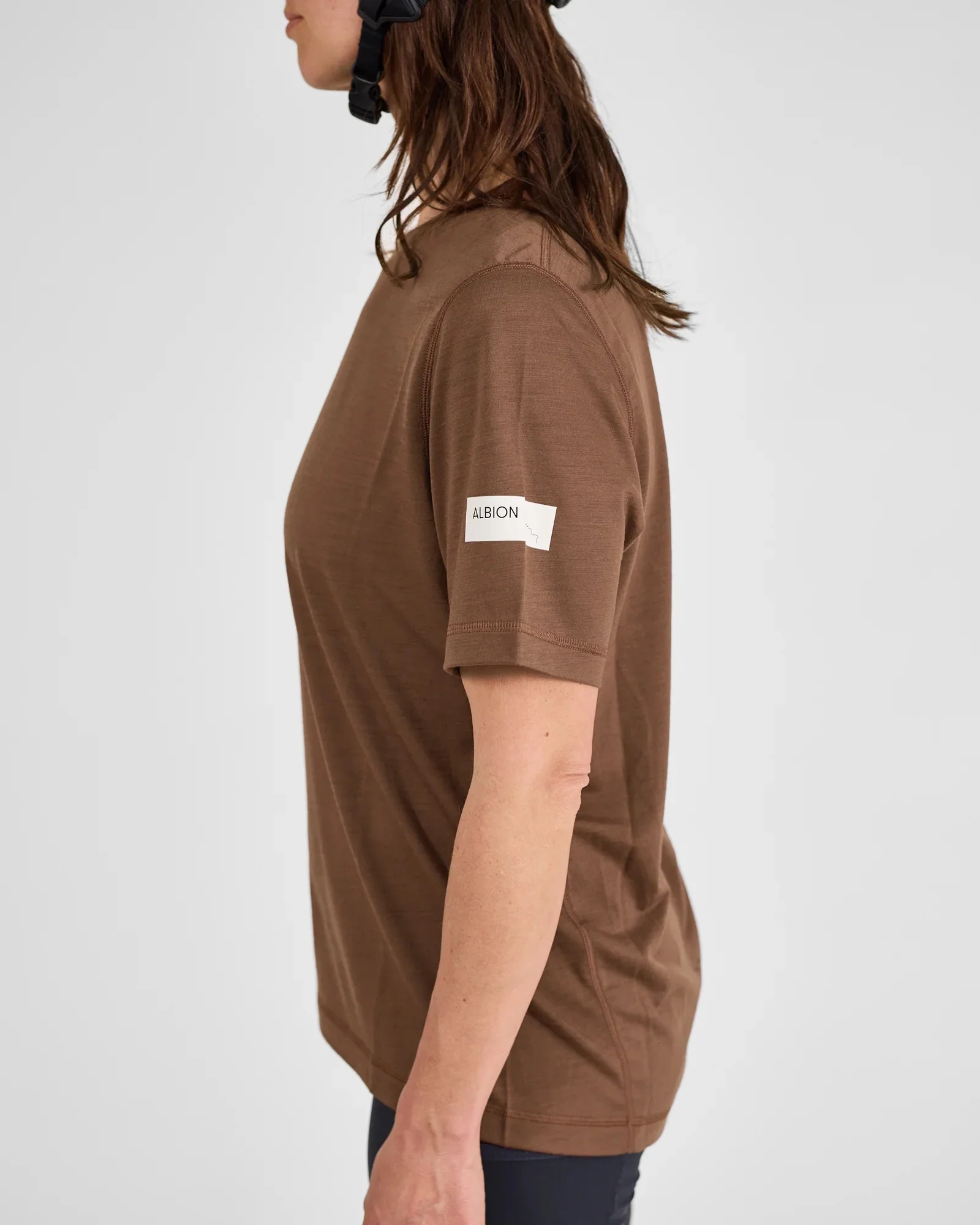 Albion Unisex Merino Riding T-Shirt Umber - Image 5