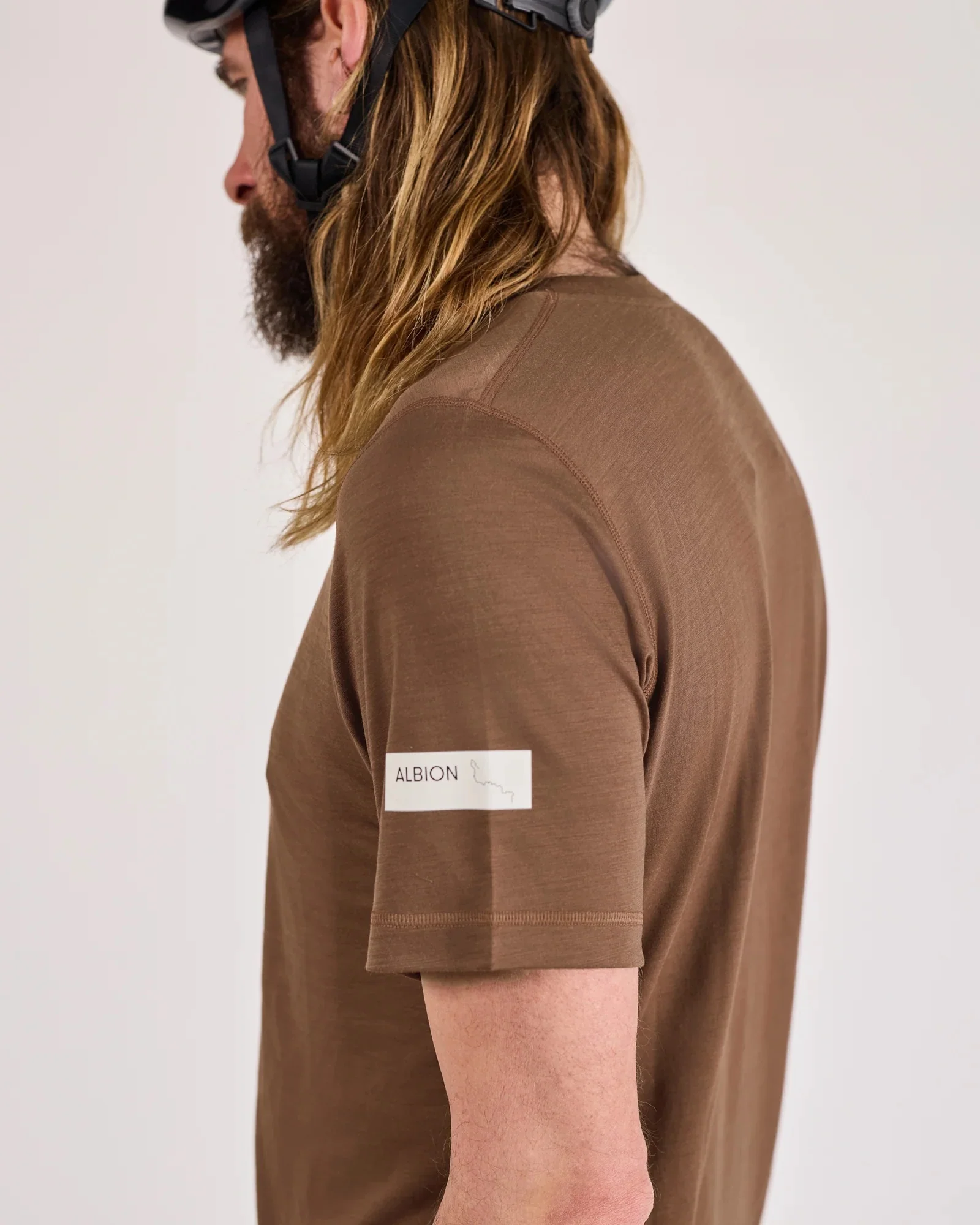 Albion Unisex Merino Riding T-Shirt Umber - Image 6
