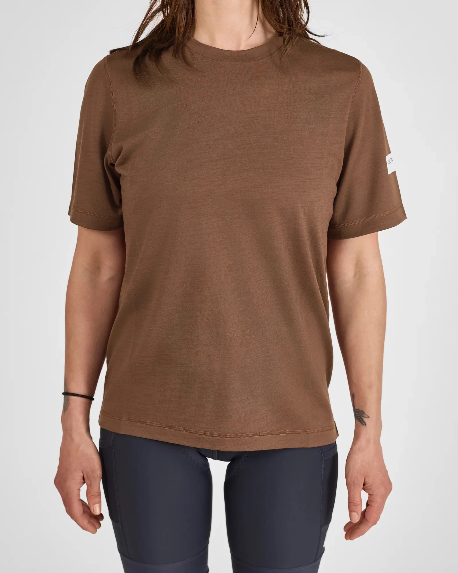Albion Unisex Merino Riding T-Shirt Umber - Image 7