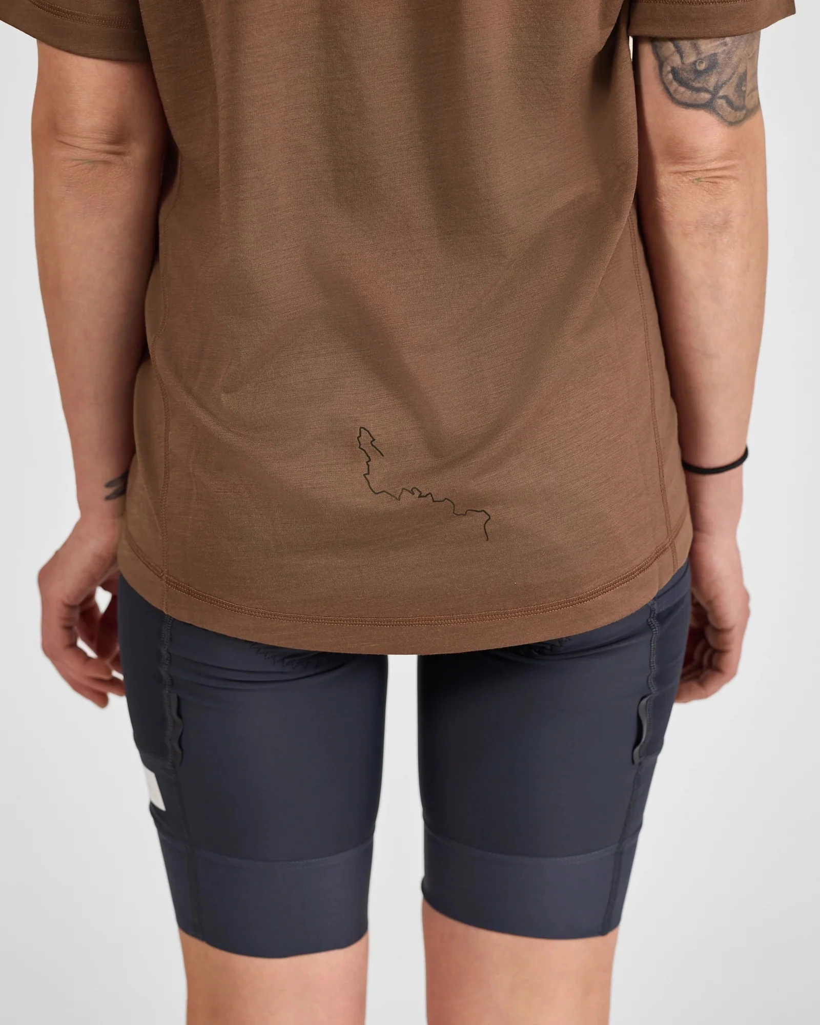 Albion Unisex Merino Riding T-Shirt Umber - Image 8