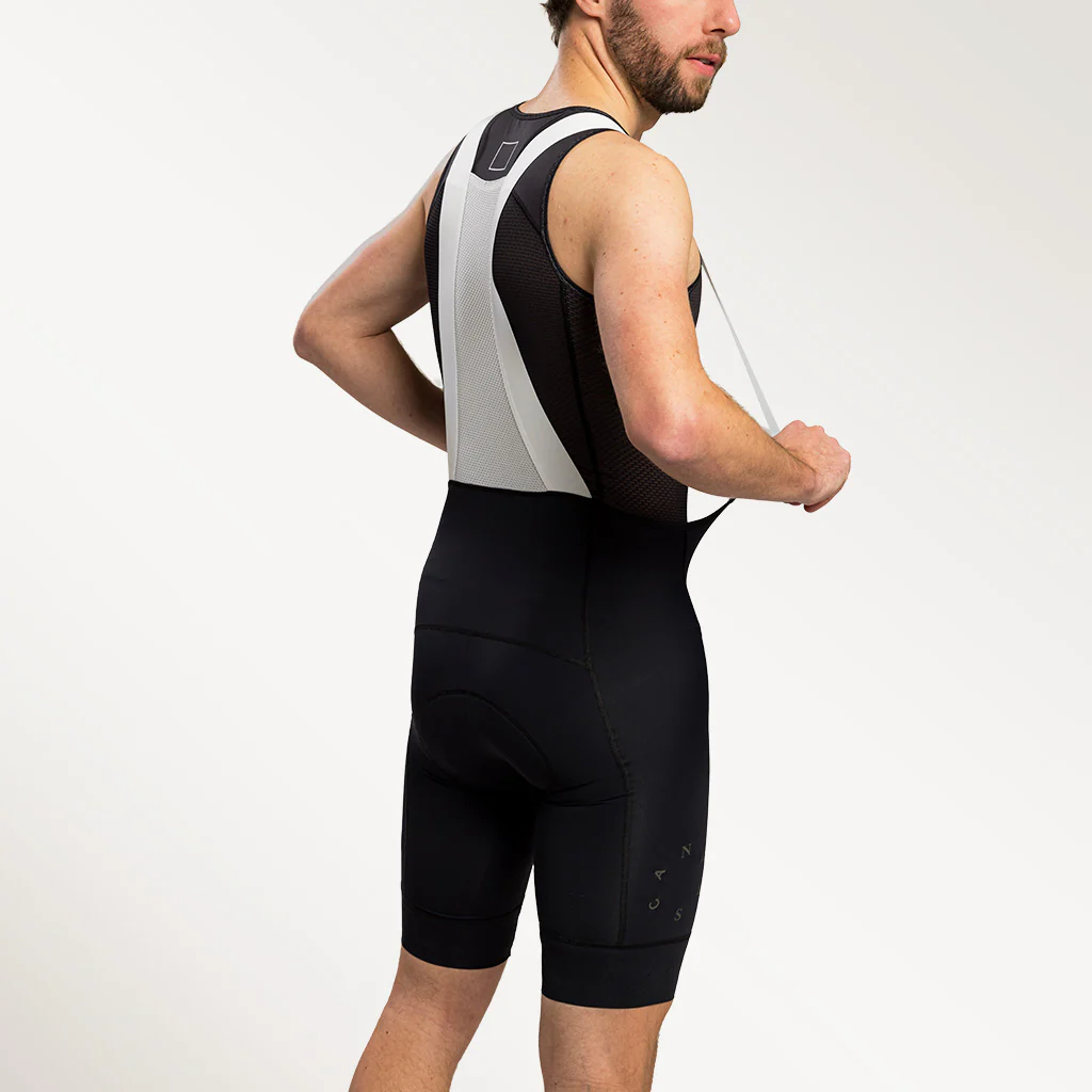 Canvas Solid Men's Bib Shorts Coal - Image 4