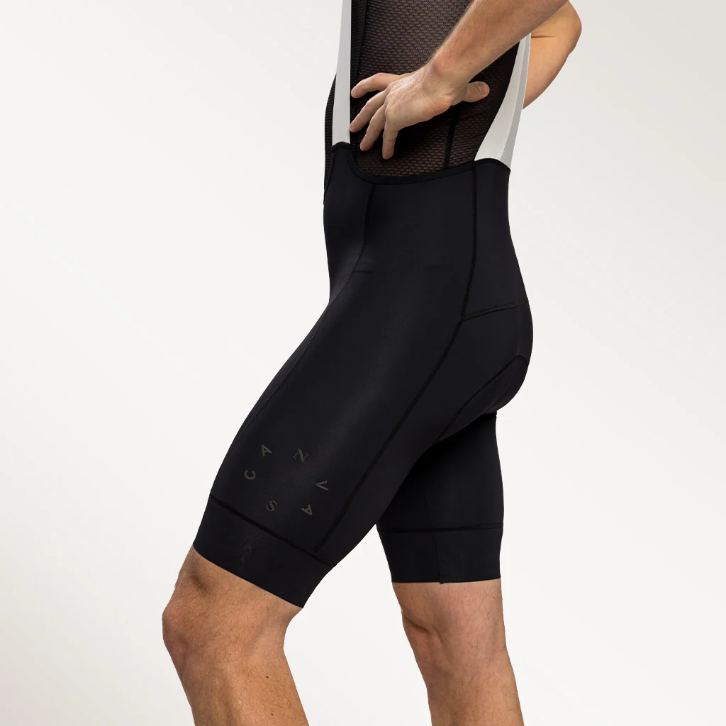 Canvas Solid Men's Bib Shorts Coal - Image 8