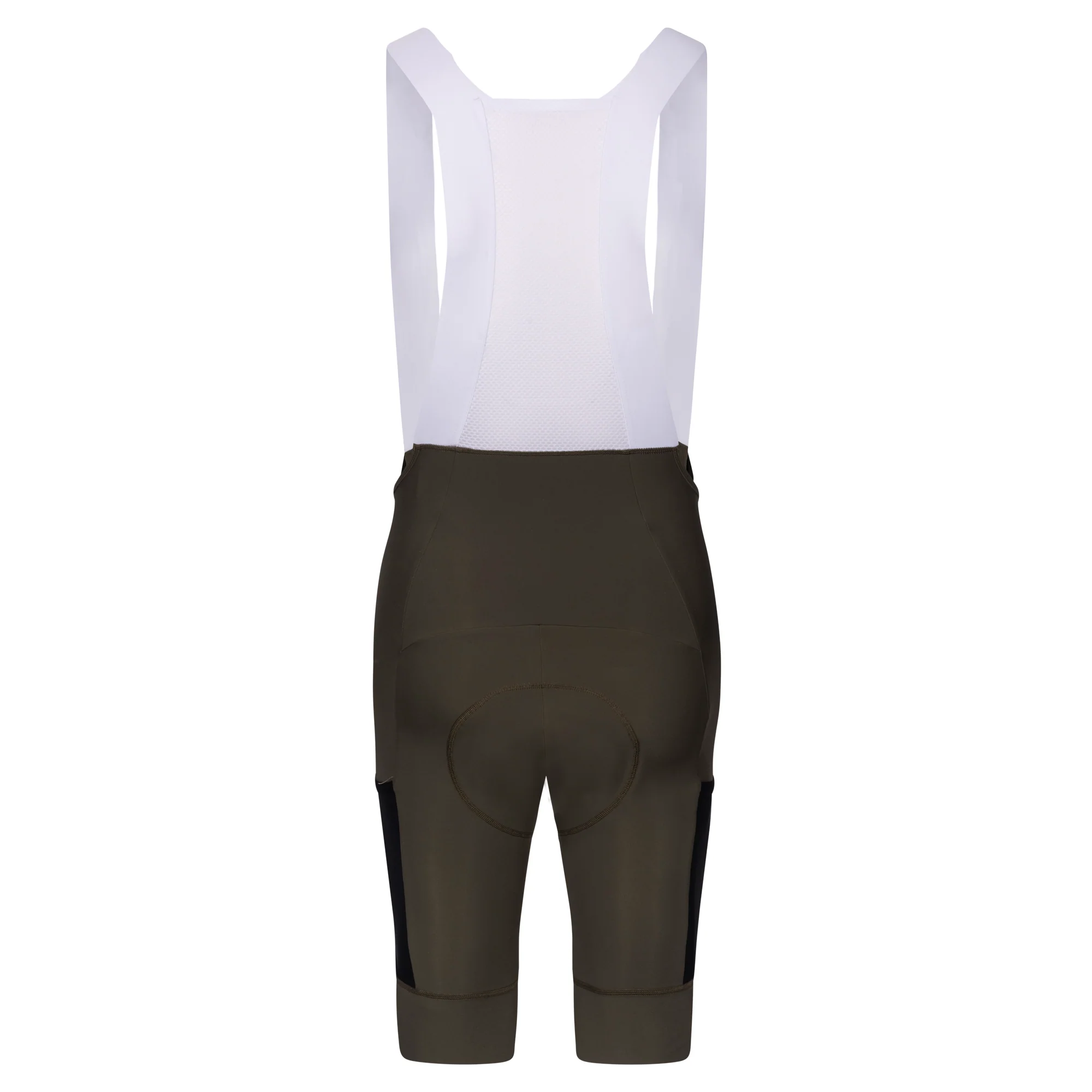 Canvas Solid Men's Cargo Bib Shorts Dark Sage - Image 3