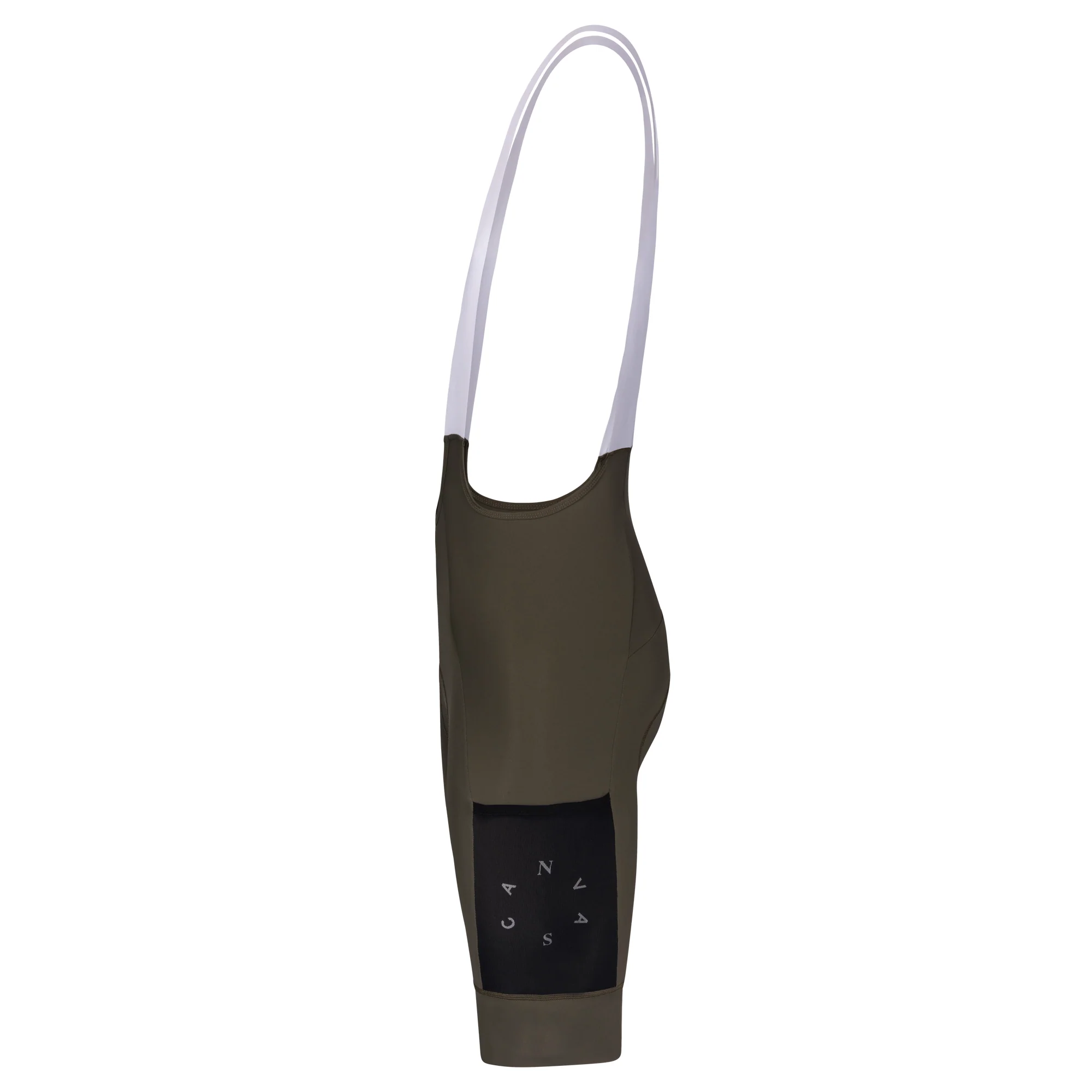 Canvas Solid Men's Cargo Bib Shorts Dark Sage - Image 7