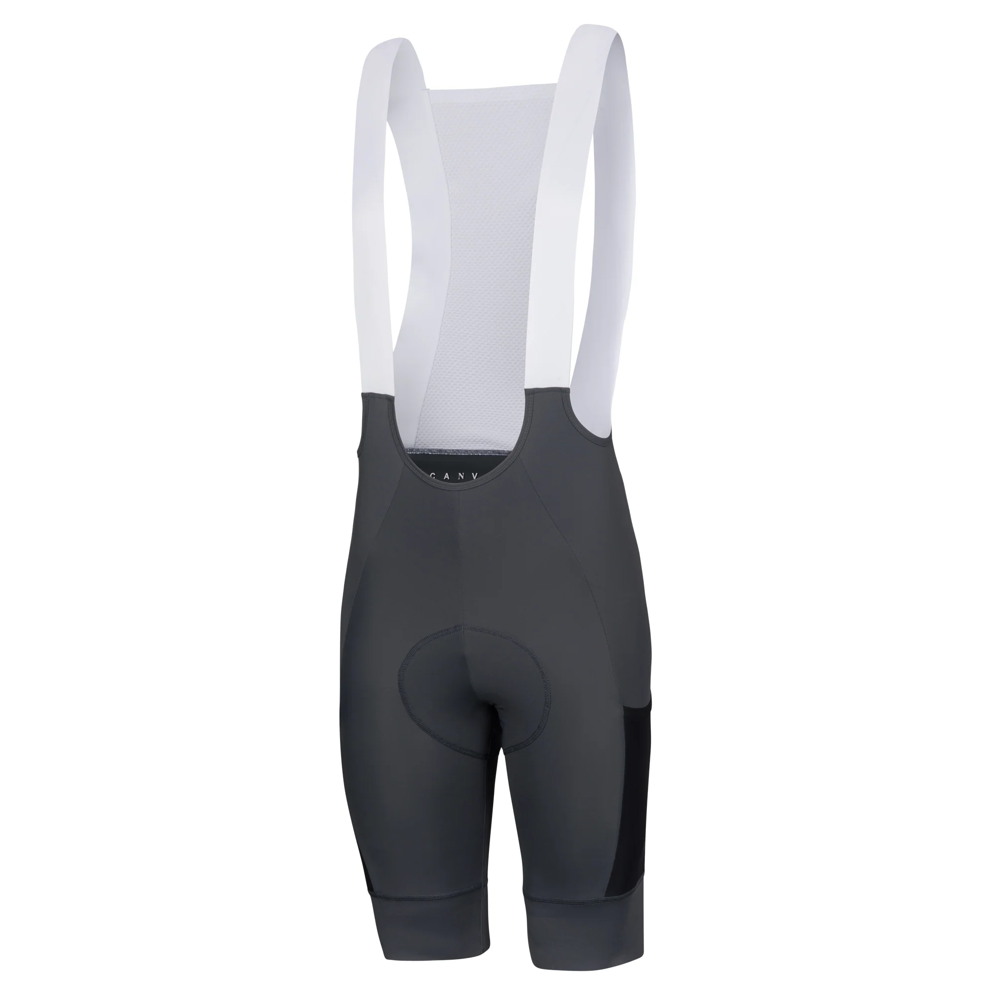 Canvas Solid Men's Cargo Bib Shorts Wolf Grey - Image 8