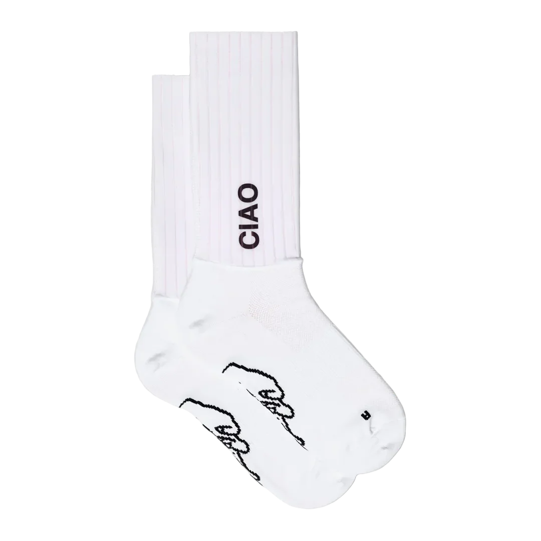 Fingerscrossed Aero 2.0 Ciao Socks White