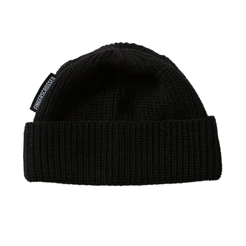 Fingerscrossed Casual Merino Beanie Black