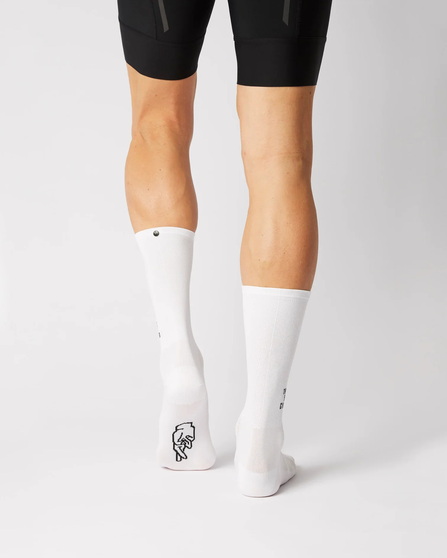 Fingerscrossed Classic Iconic Thank You Cycling Socks White - Image 2