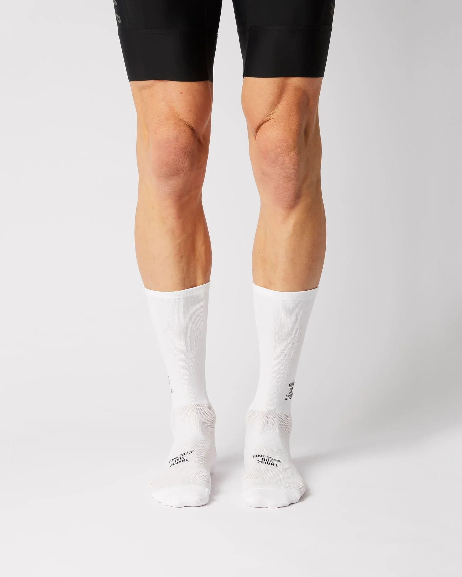 Fingerscrossed Classic Iconic Thank You Cycling Socks White - Image 4