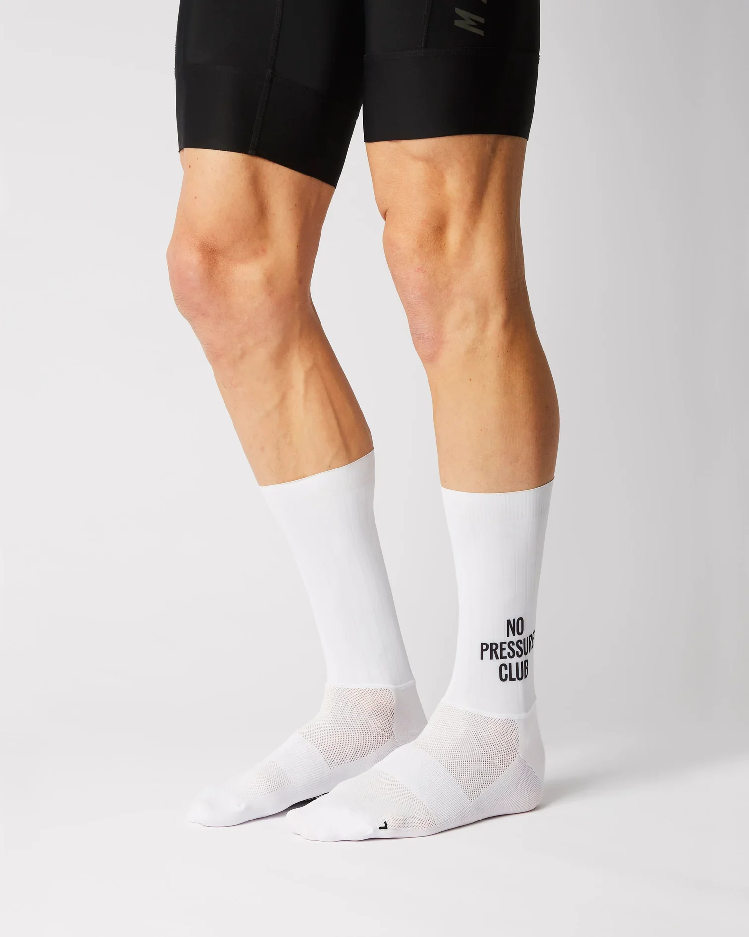 Fingerscrossed Iconic No Pressure Club Aero Socks White - Image 3