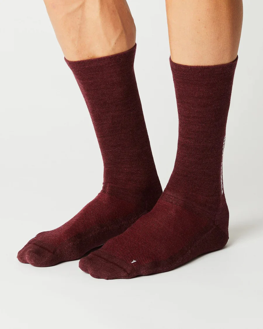 Fingerscrossed Light Merino Silk Socks Bordeaux - Image 2