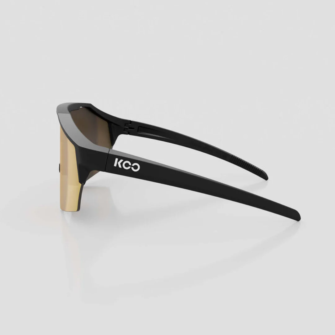 KOO Alibi Sunglasses Black Matt - Gold Mirror - Image 4