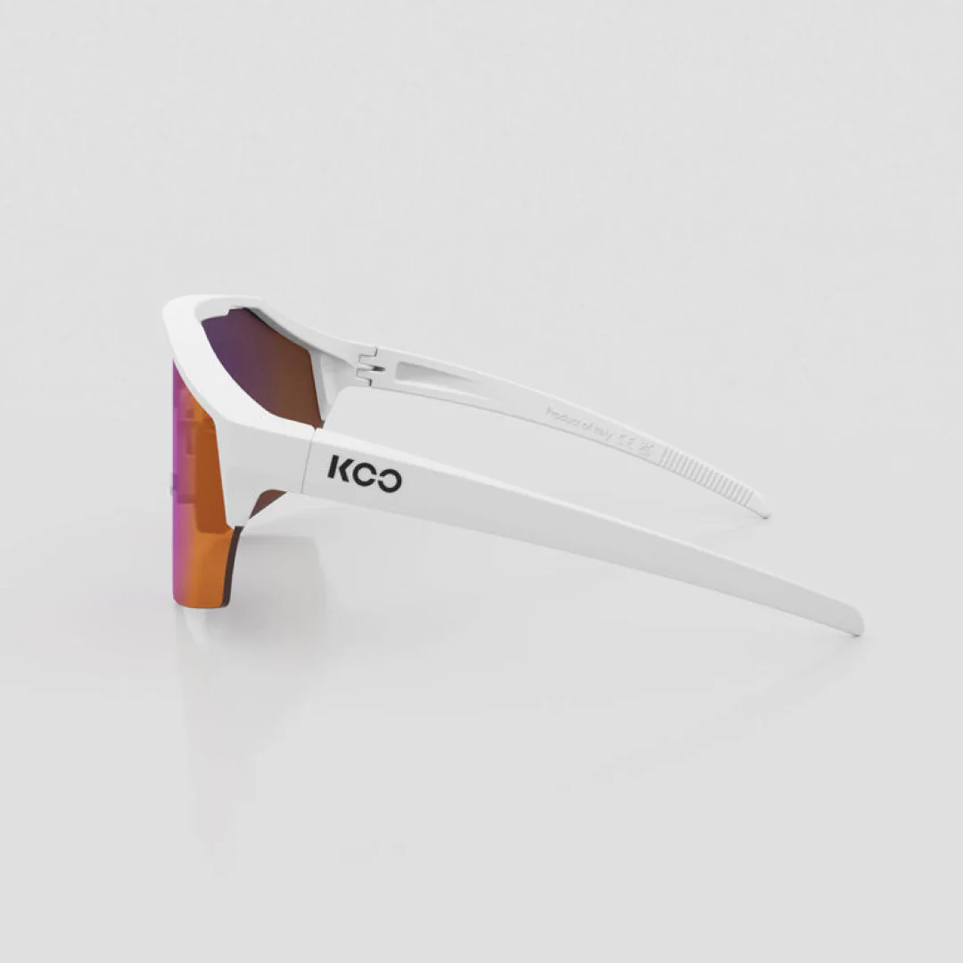 KOO Alibi Sunglasses White Matt - Photochromic Fuchsia Mirror - Image 4