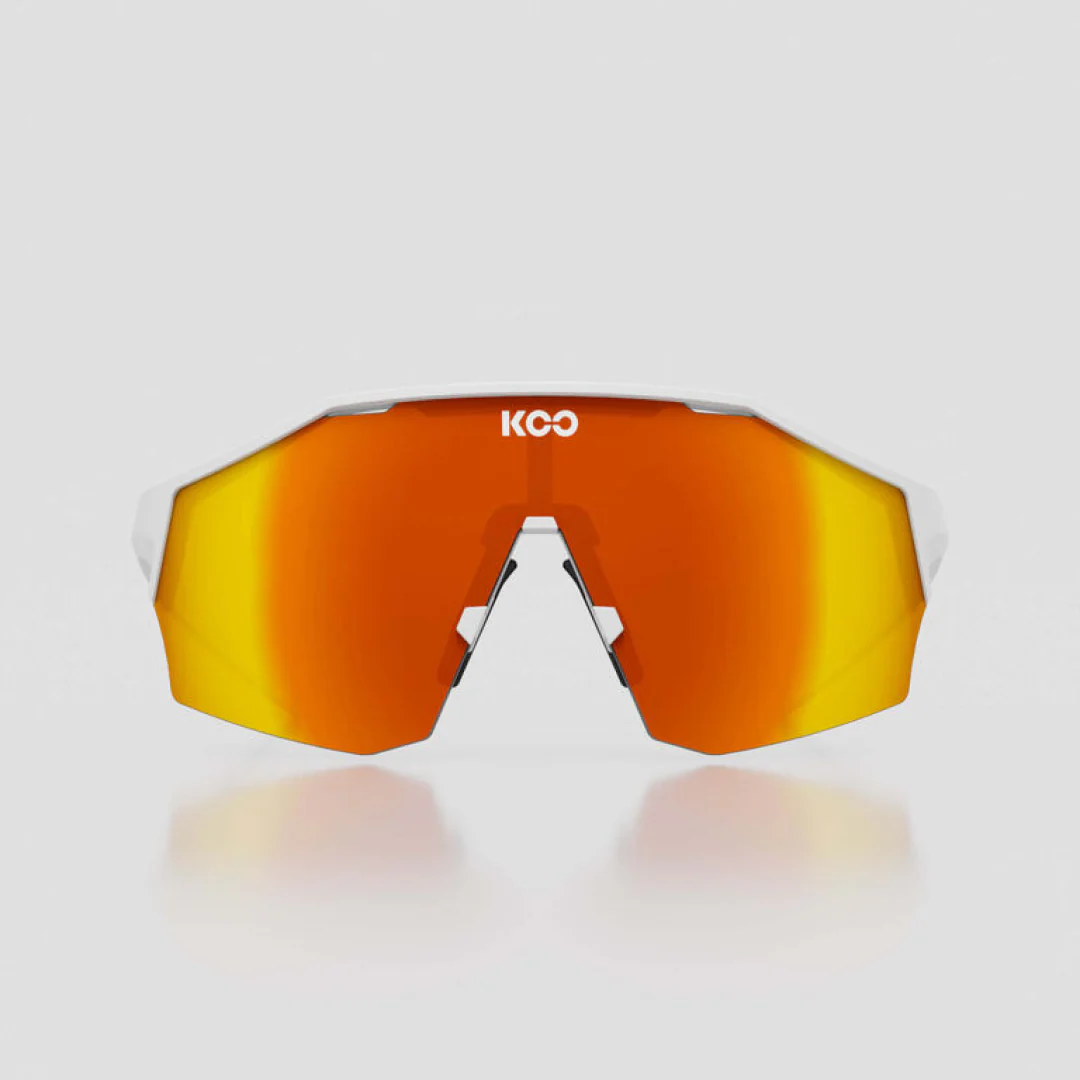 KOO Alibi Sunglasses White Matt - Red Mirror - Image 3