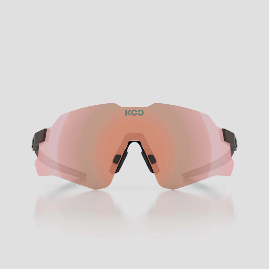 KOO Nebula Sunglasses Chocolate Matt - Rose Gold Mirror - Image 3