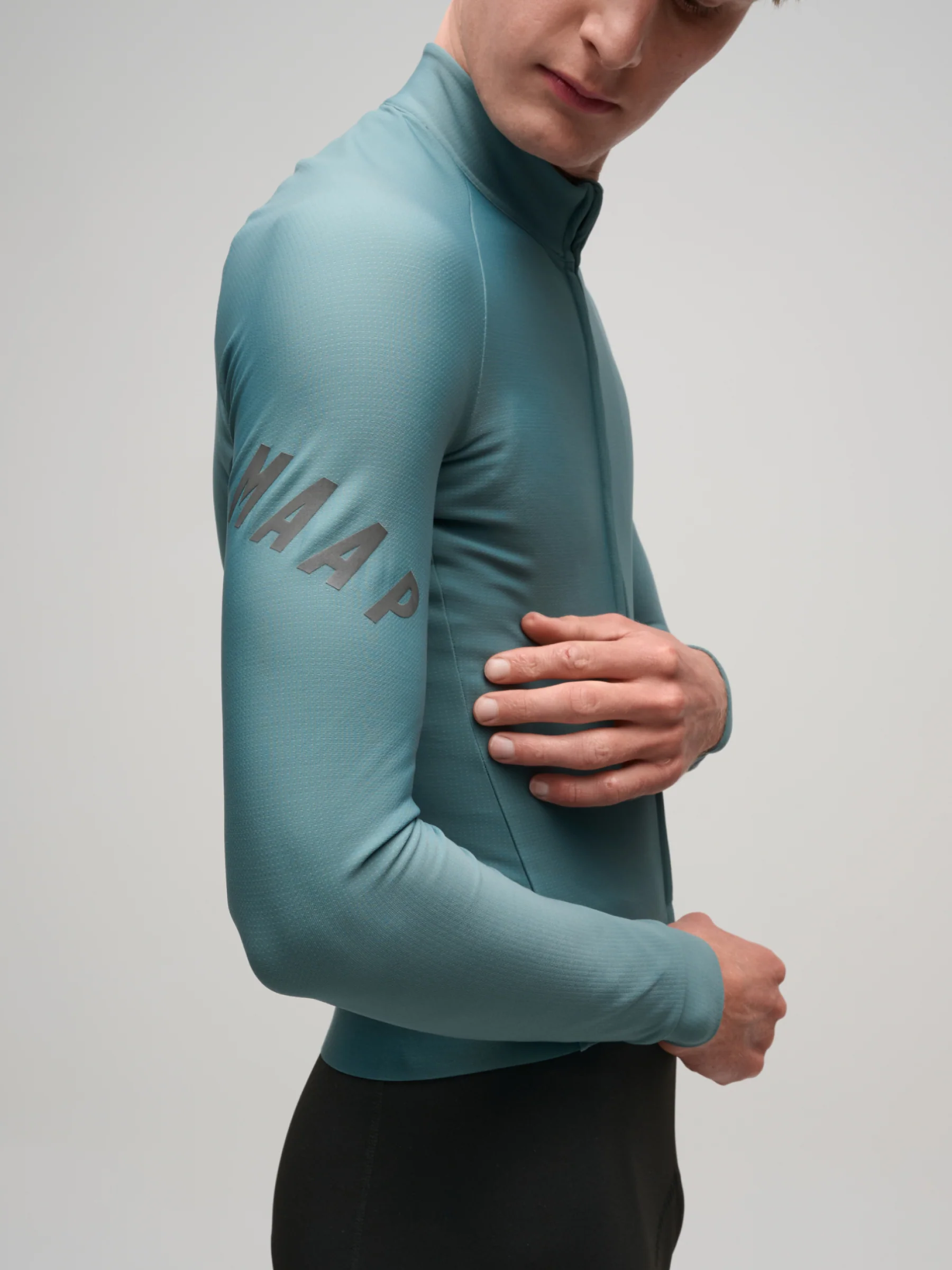 MAAP Aeon Men's Winter Thermal Longsleeve Jersey Atlantic - Image 5