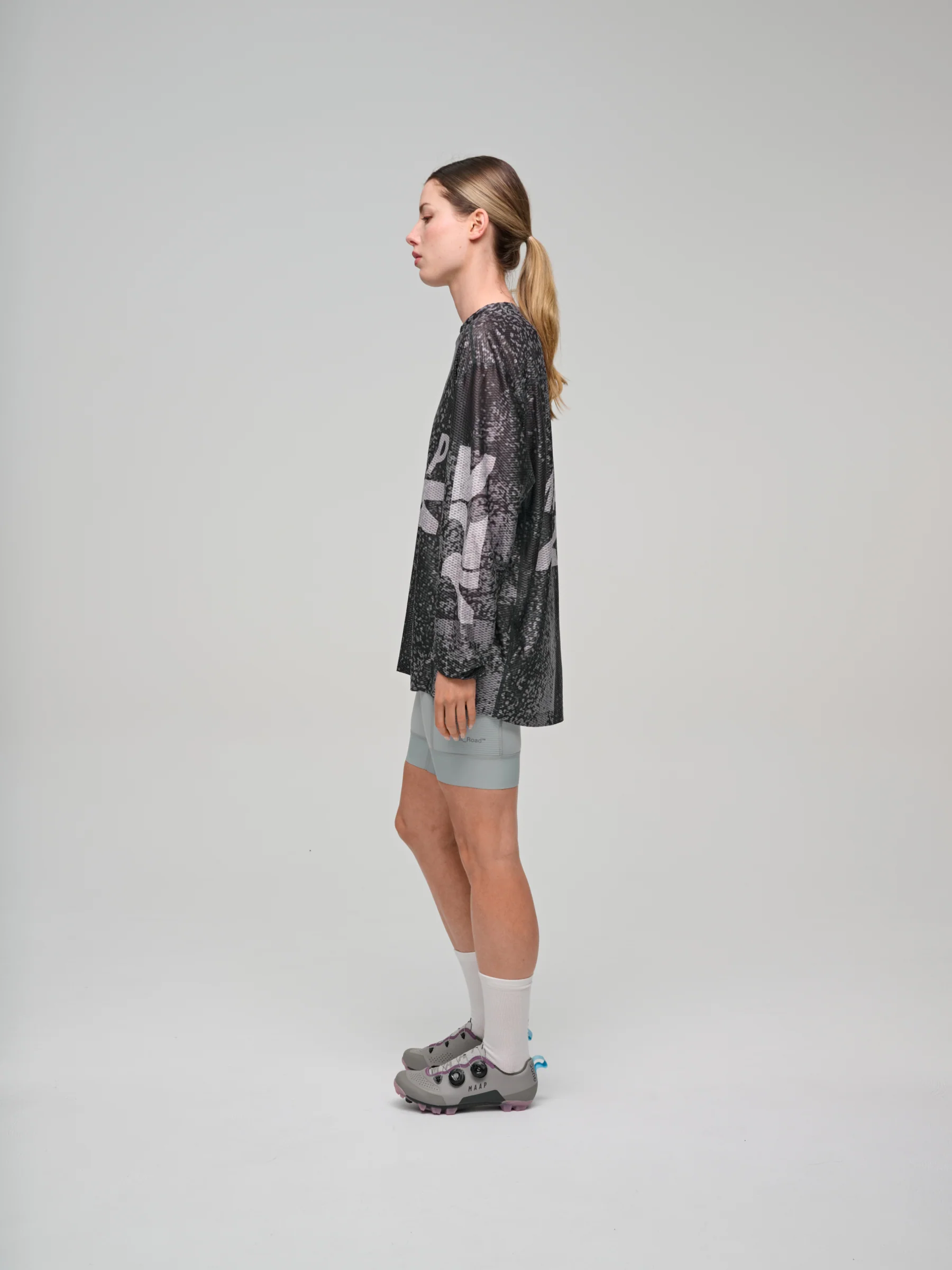 MAAP Alt_Road Men's Mesh Longsleeve Tee Silver/Black - Image 3