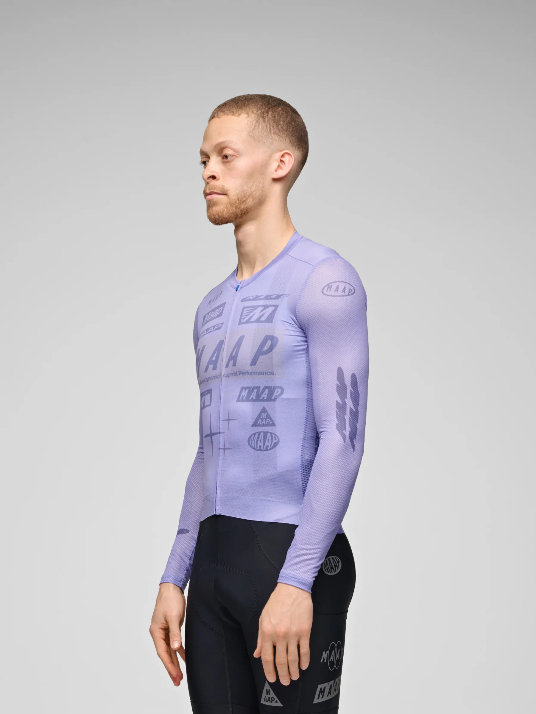 MAAP Drome Men's Pro Air Longsleeve Jersey 3.0 Lavender - Image 2