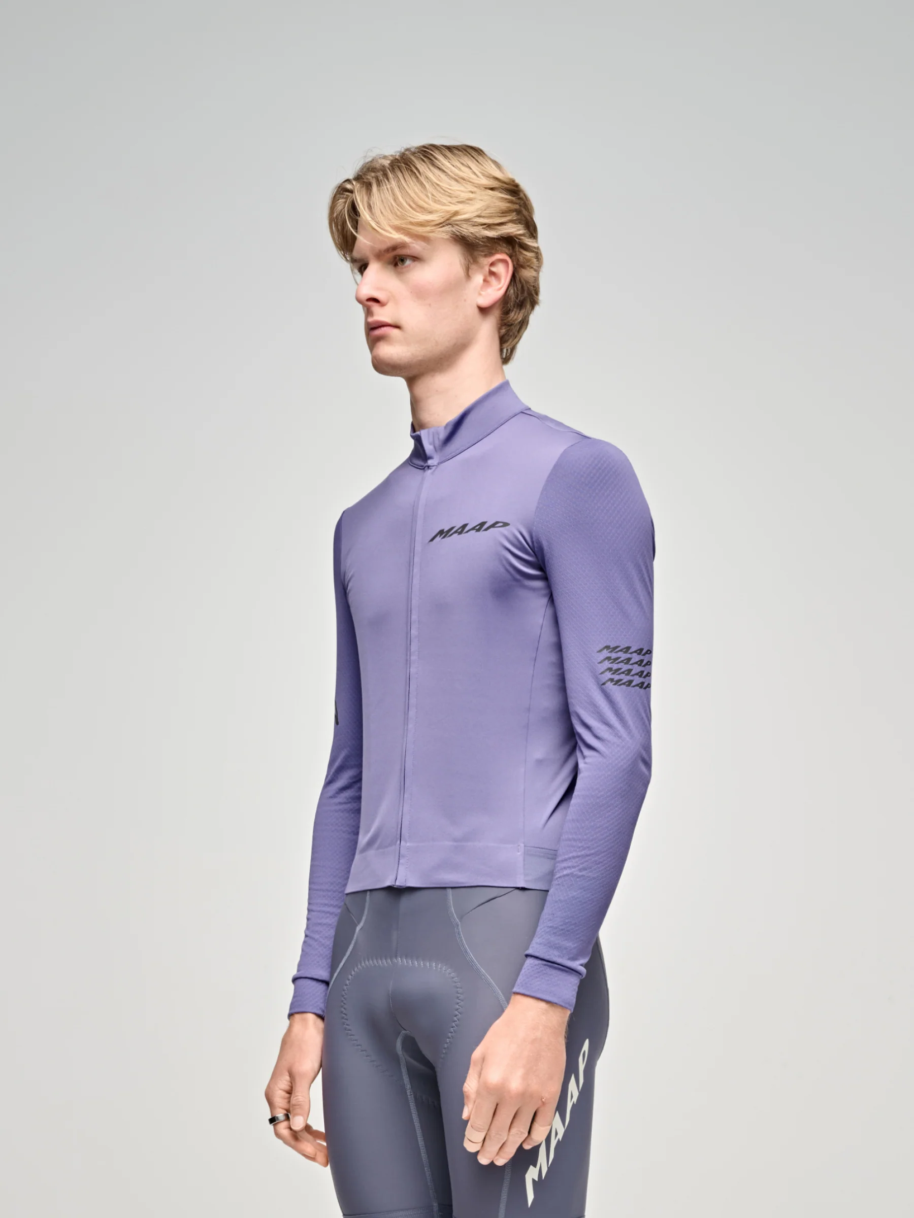 MAAP Emerge Men's Thermal Longsleeve Jersey Heron - Image 2