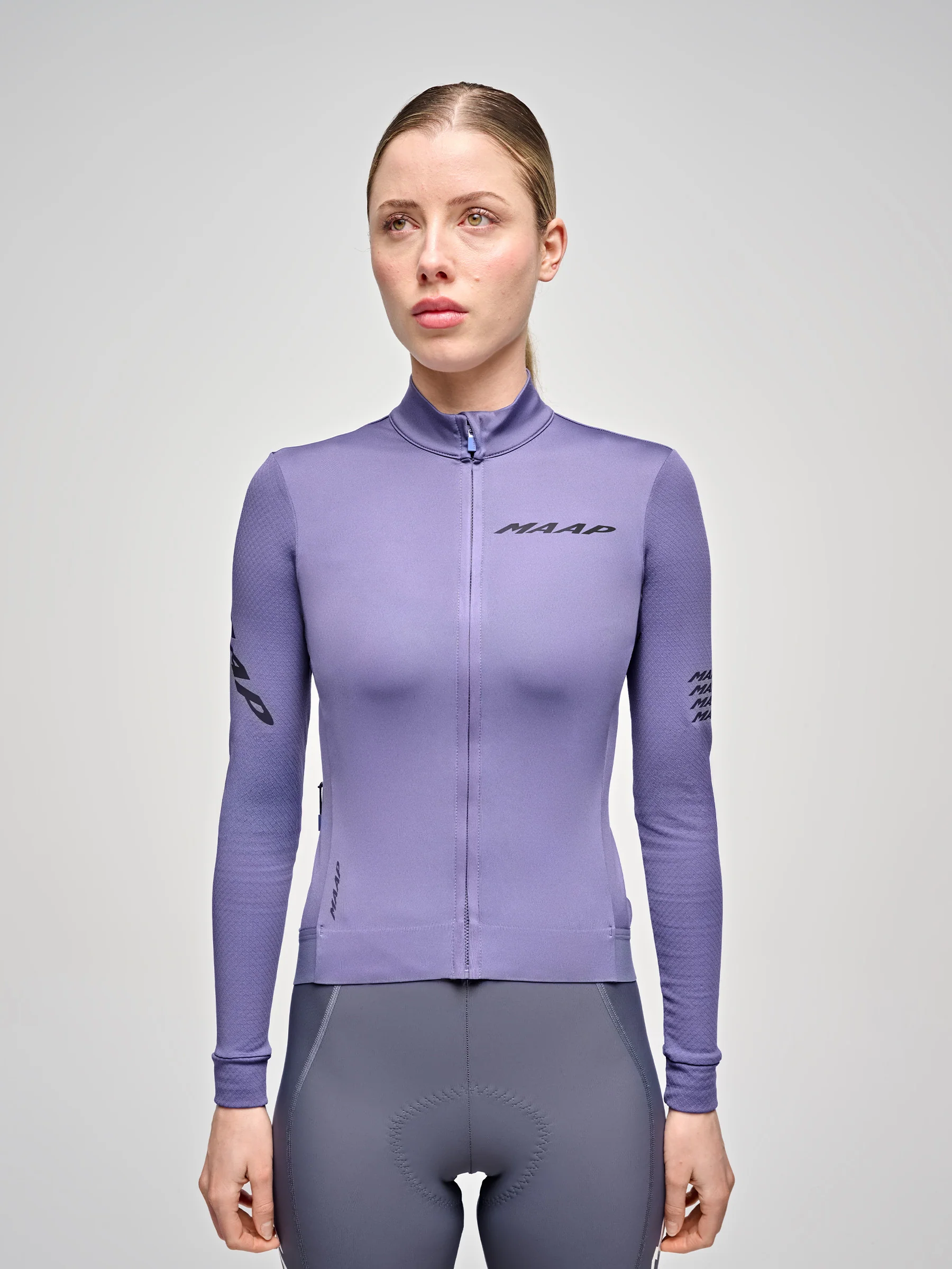 MAAP Emerge Women's Thermal Longsleeve Jersey Heron - Image 3