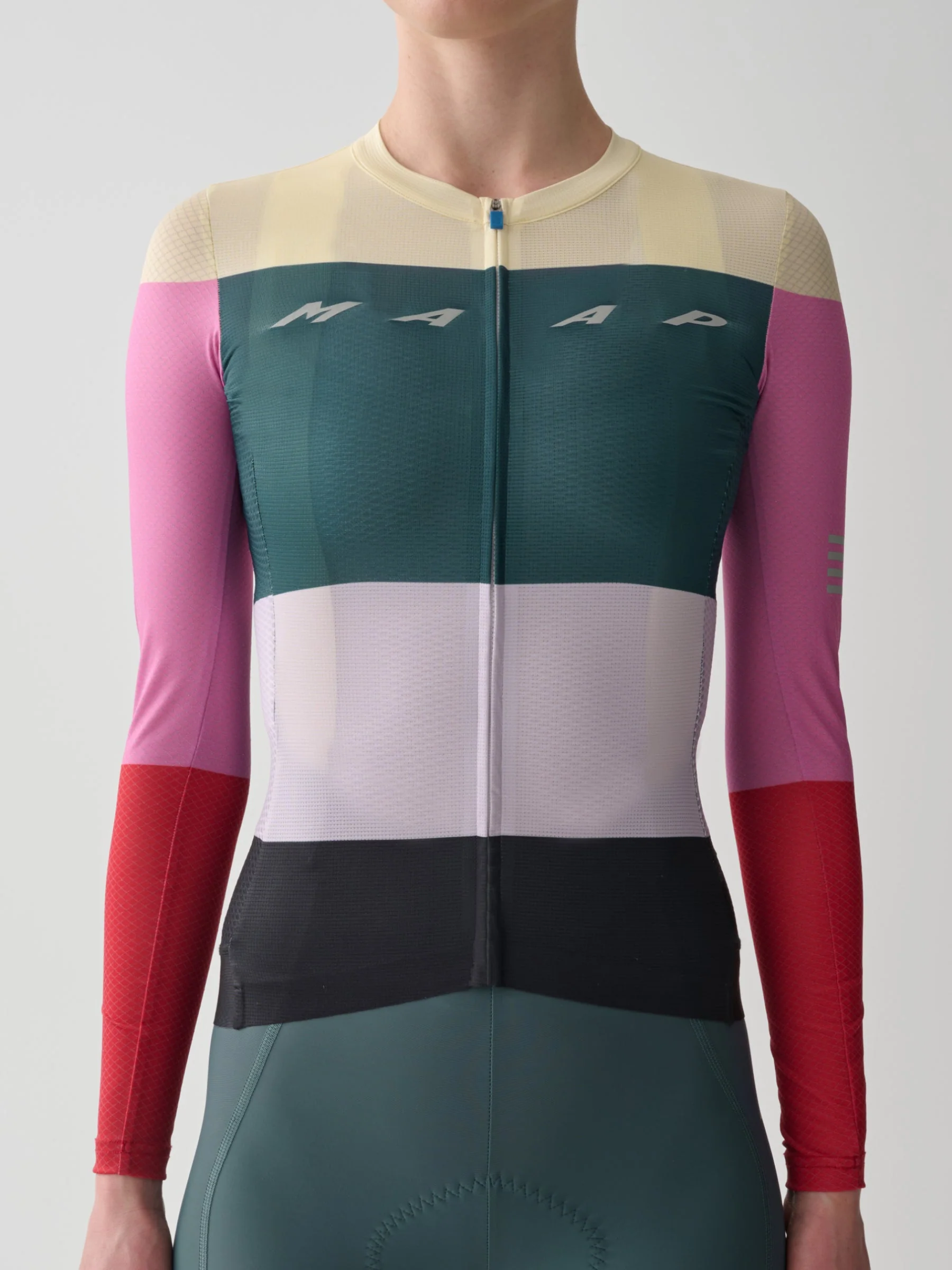 MAAP Level Pro Air Women's Longsleeve Jersey 2.0 Deep Teal Mix - Image 4