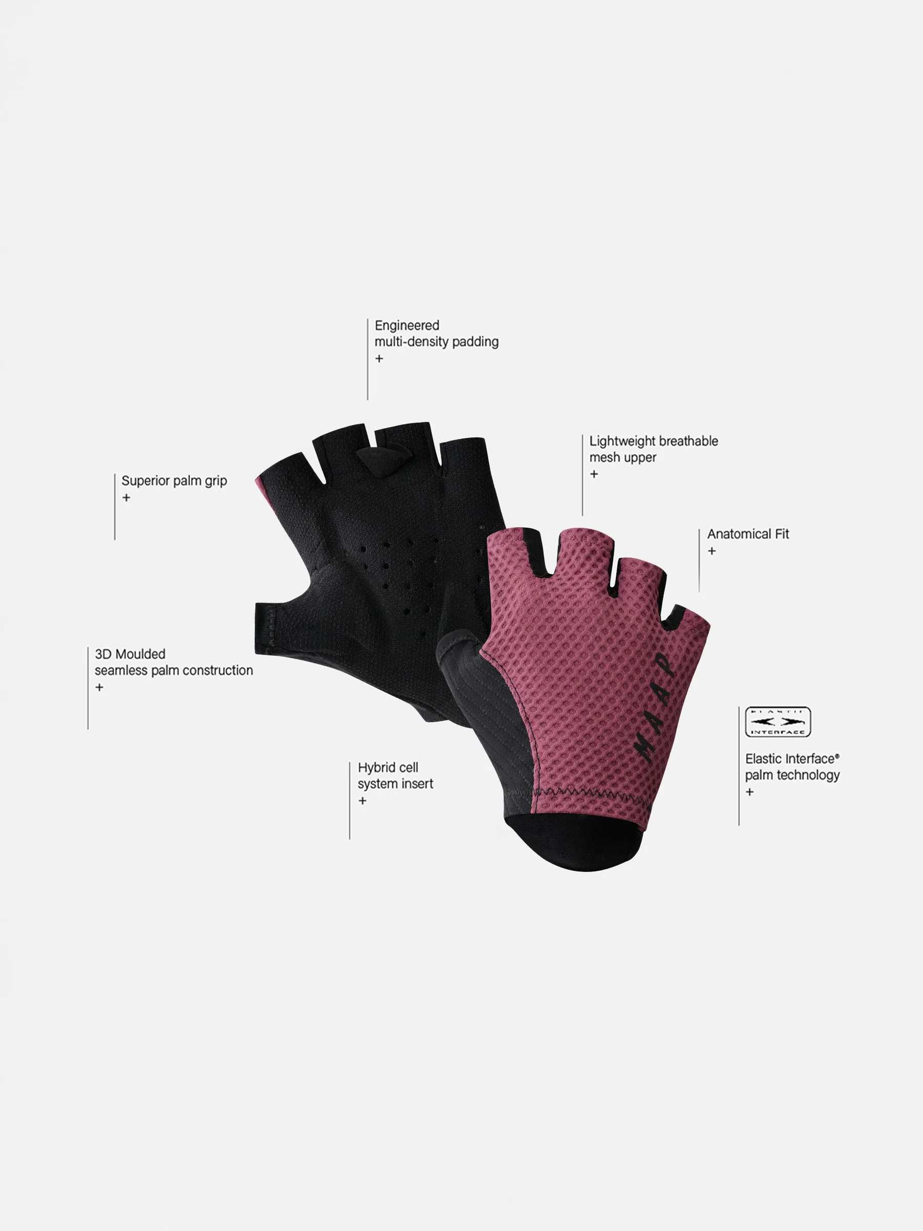 MAAP Pro Race Mitt Gloves Mauve - Image 4