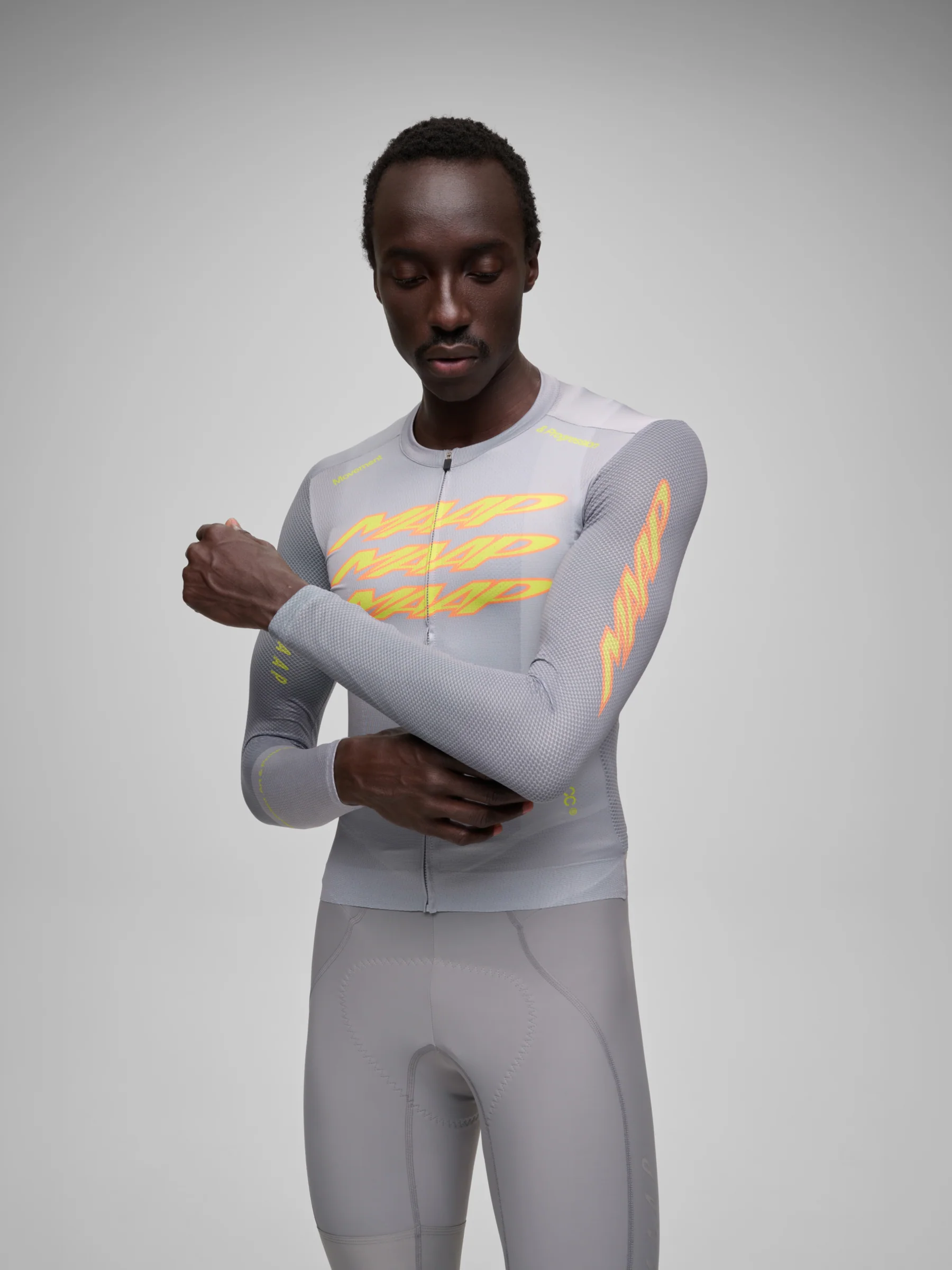 MAAP Pulse Men's Pro Air Longsleeve Jersey 3.0 Platinum Grey - Image 2