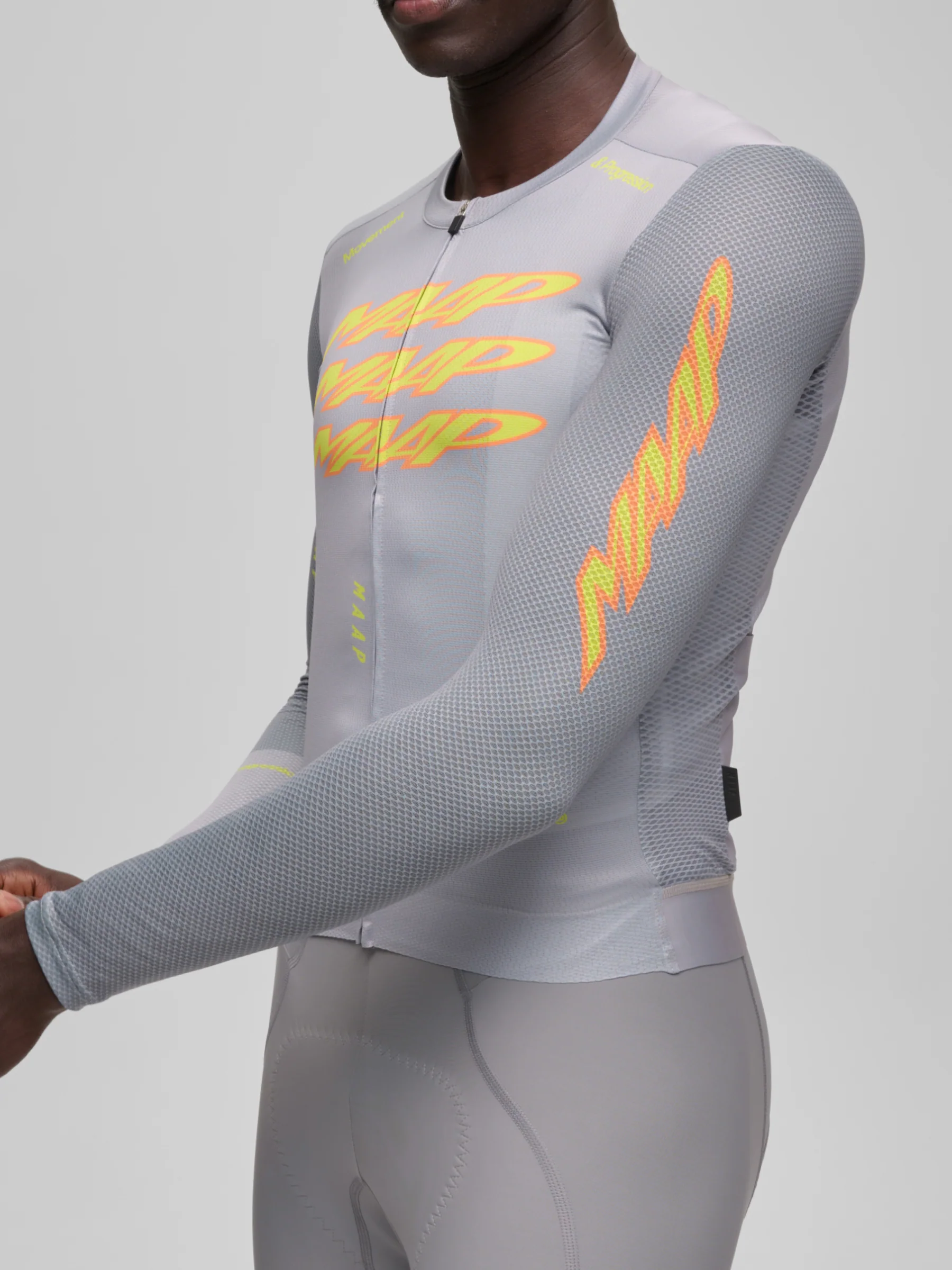 MAAP Pulse Men's Pro Air Longsleeve Jersey 3.0 Platinum Grey - Image 4