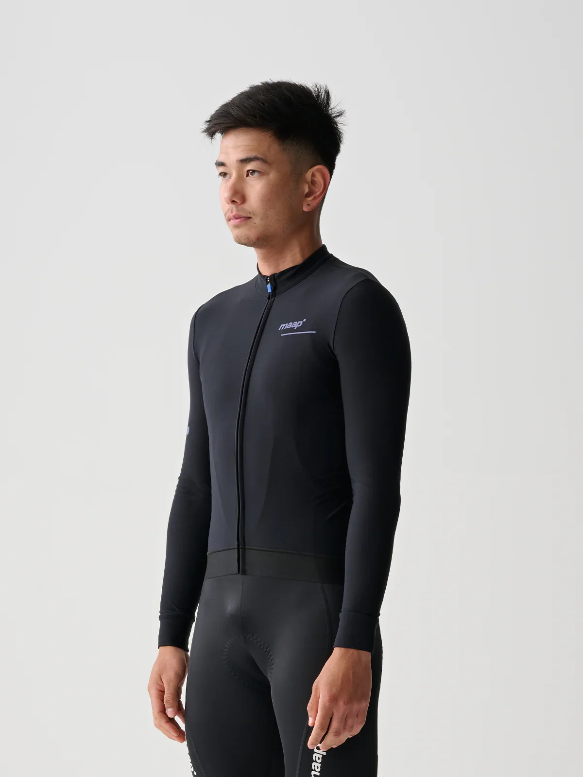 MAAP Training Men's Thermal Longsleeve Jersey Black/Lavender - Image 2