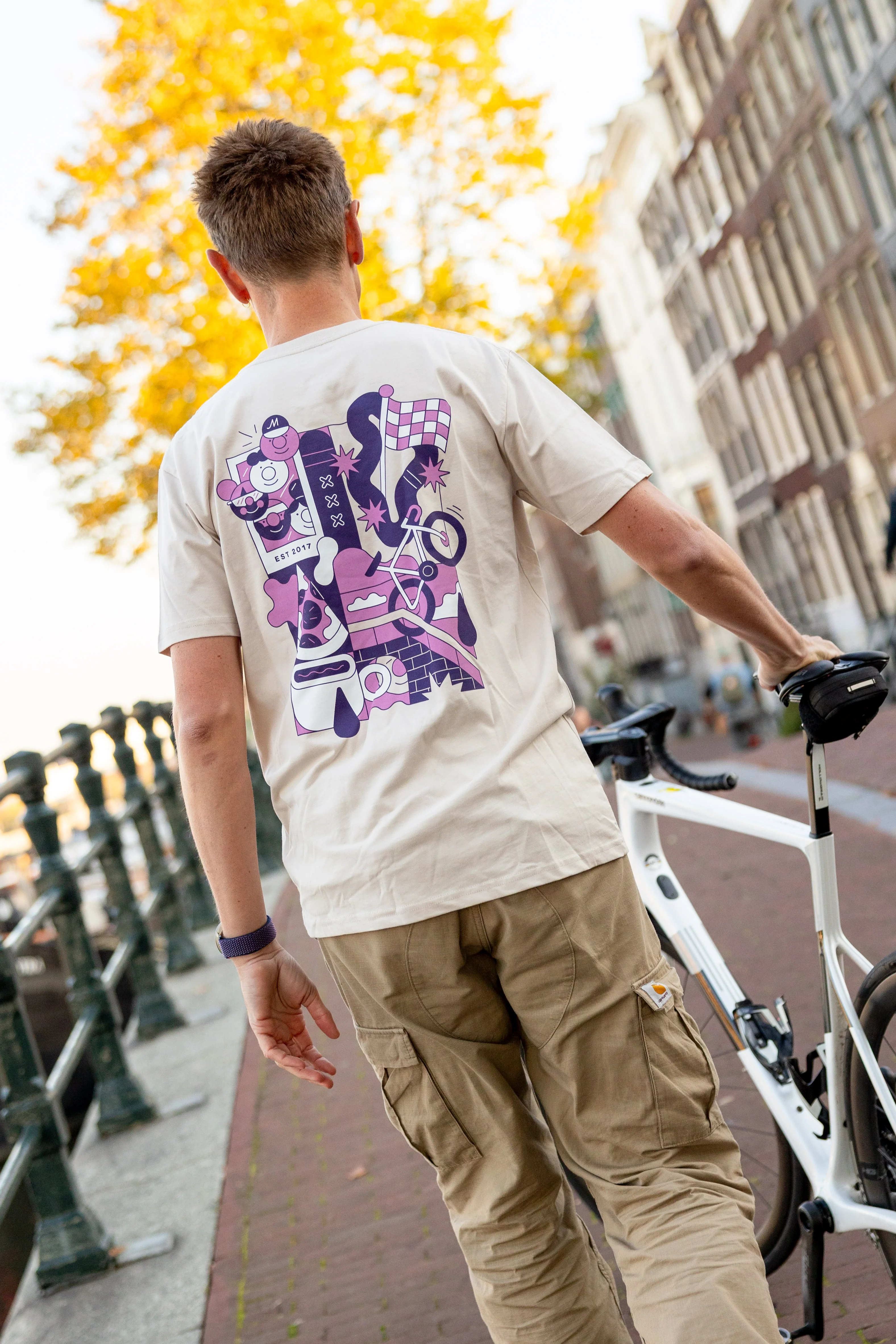 Maats Festive AMS T-Shirt Bone - Image 3
