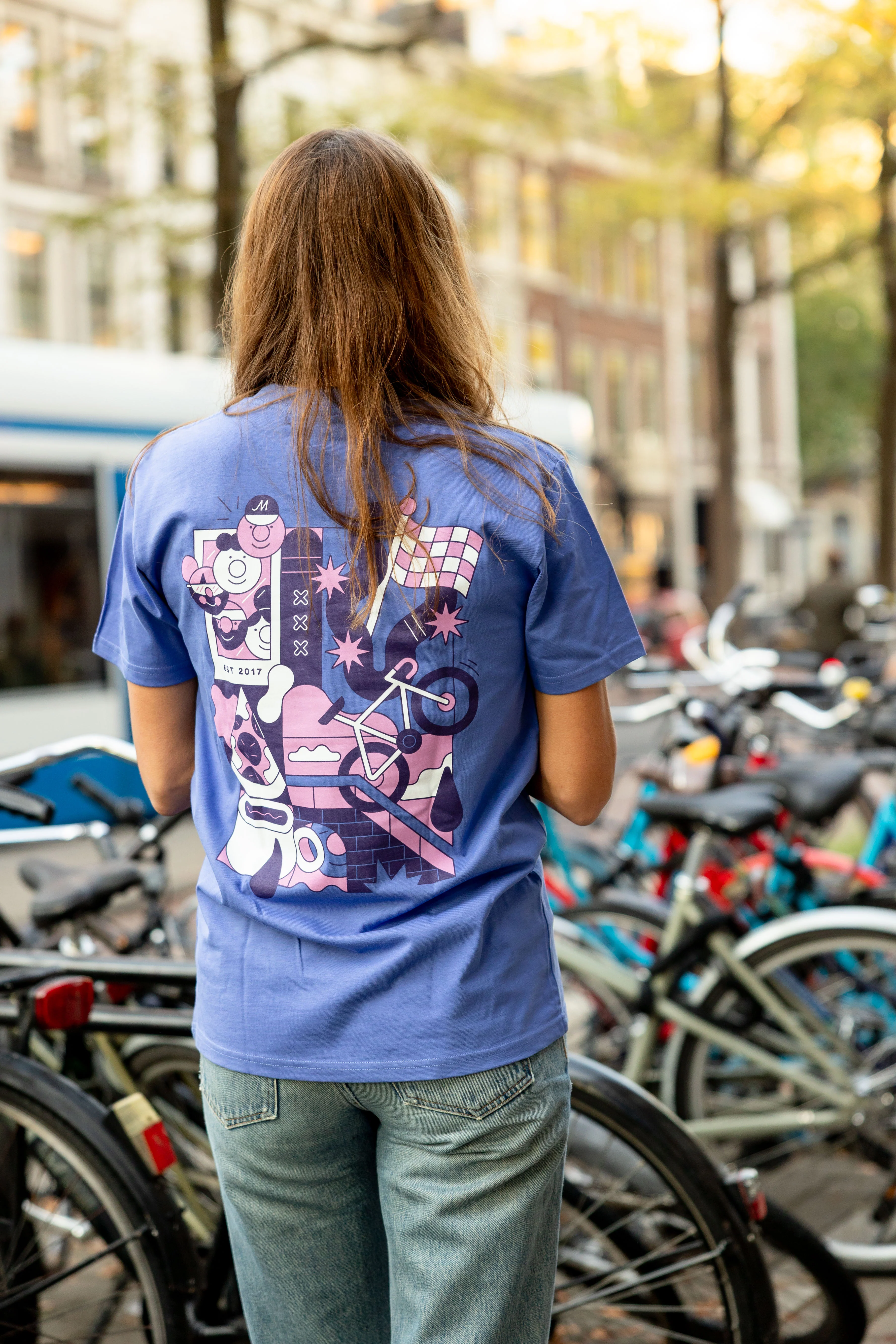 Maats Festive AMS T-Shirt Purple - Image 5