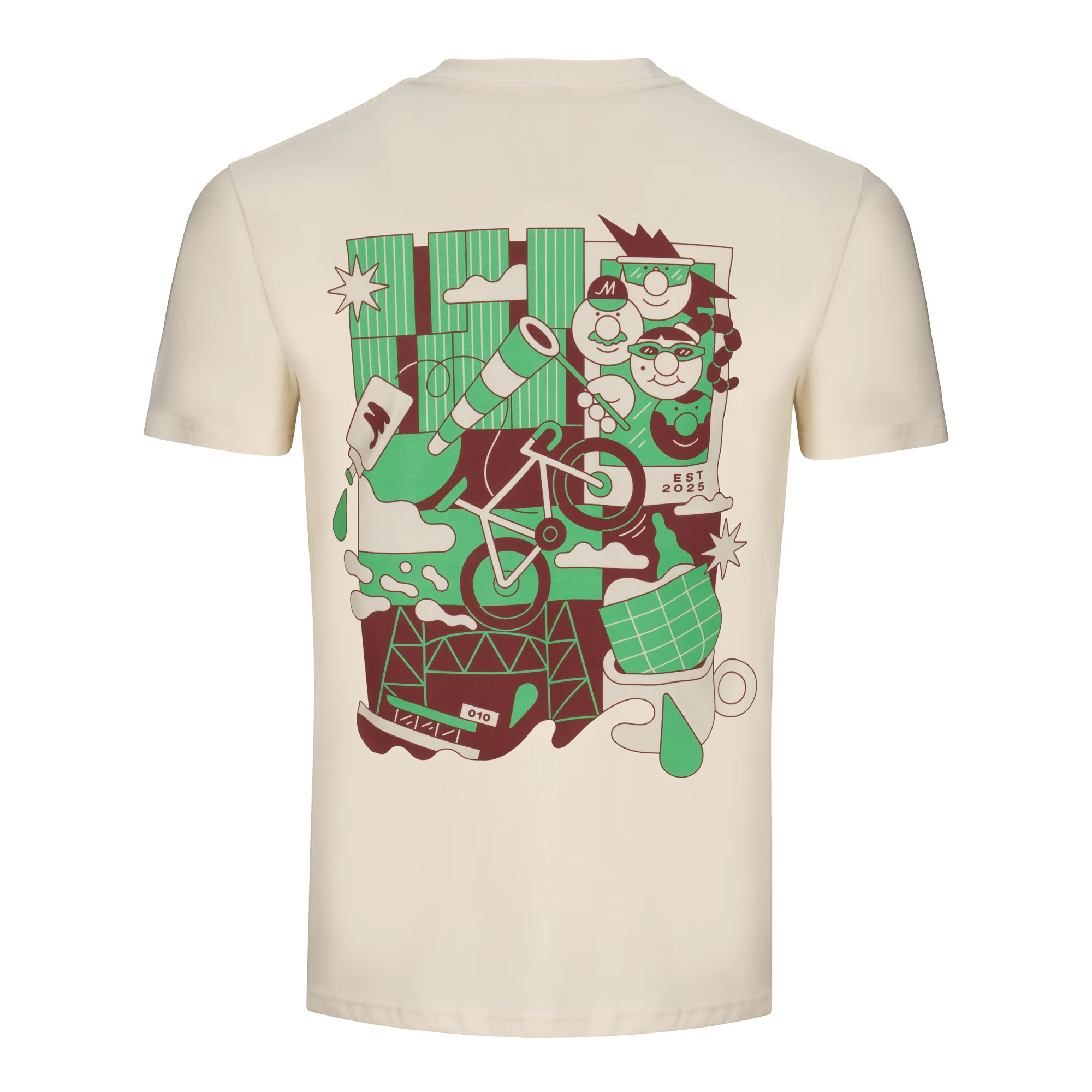 Maats Festive RTM T-Shirt Ecru - Image 3