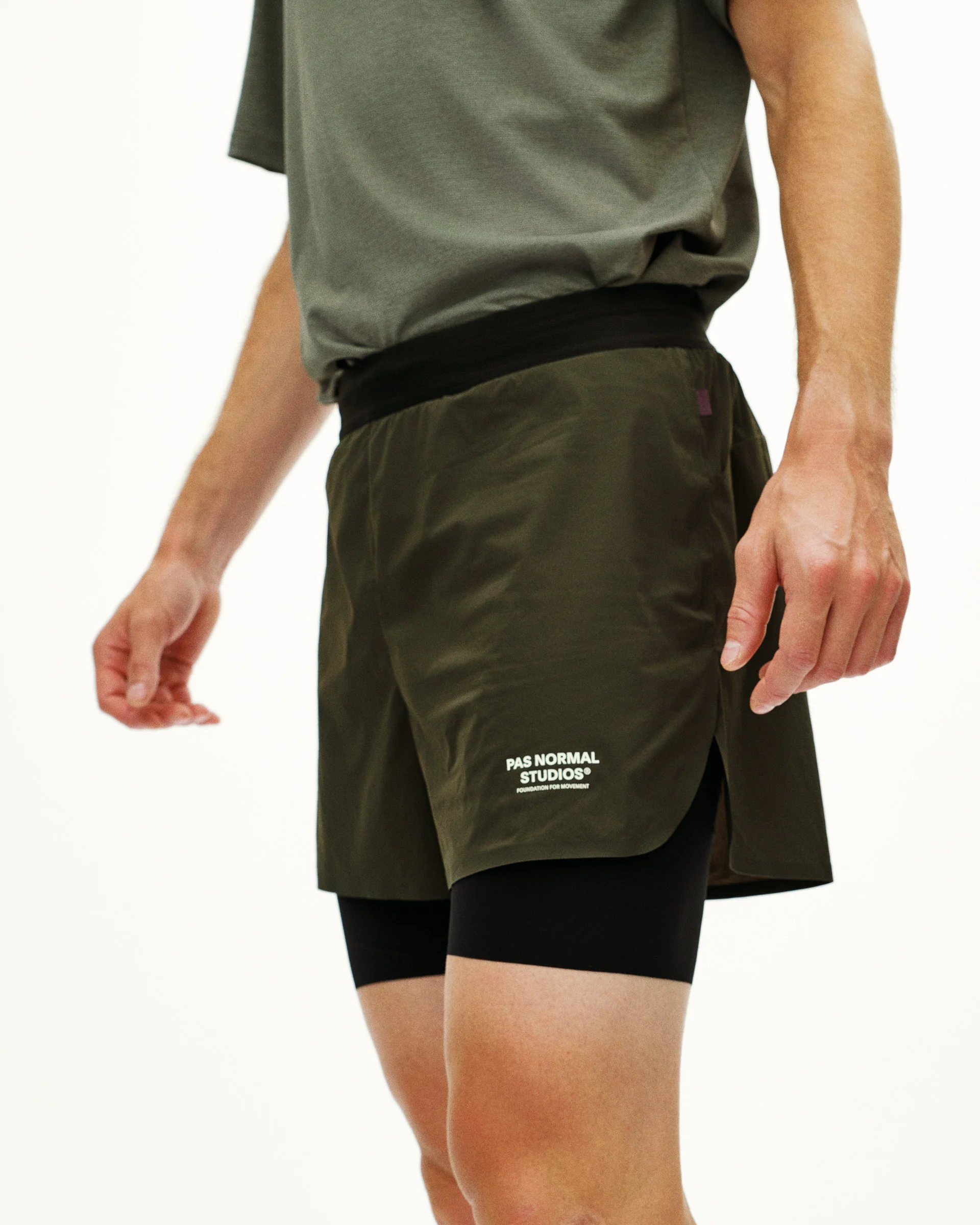 PNS Balance Men's 2-in-1 Shorts Dark Olive - Image 5