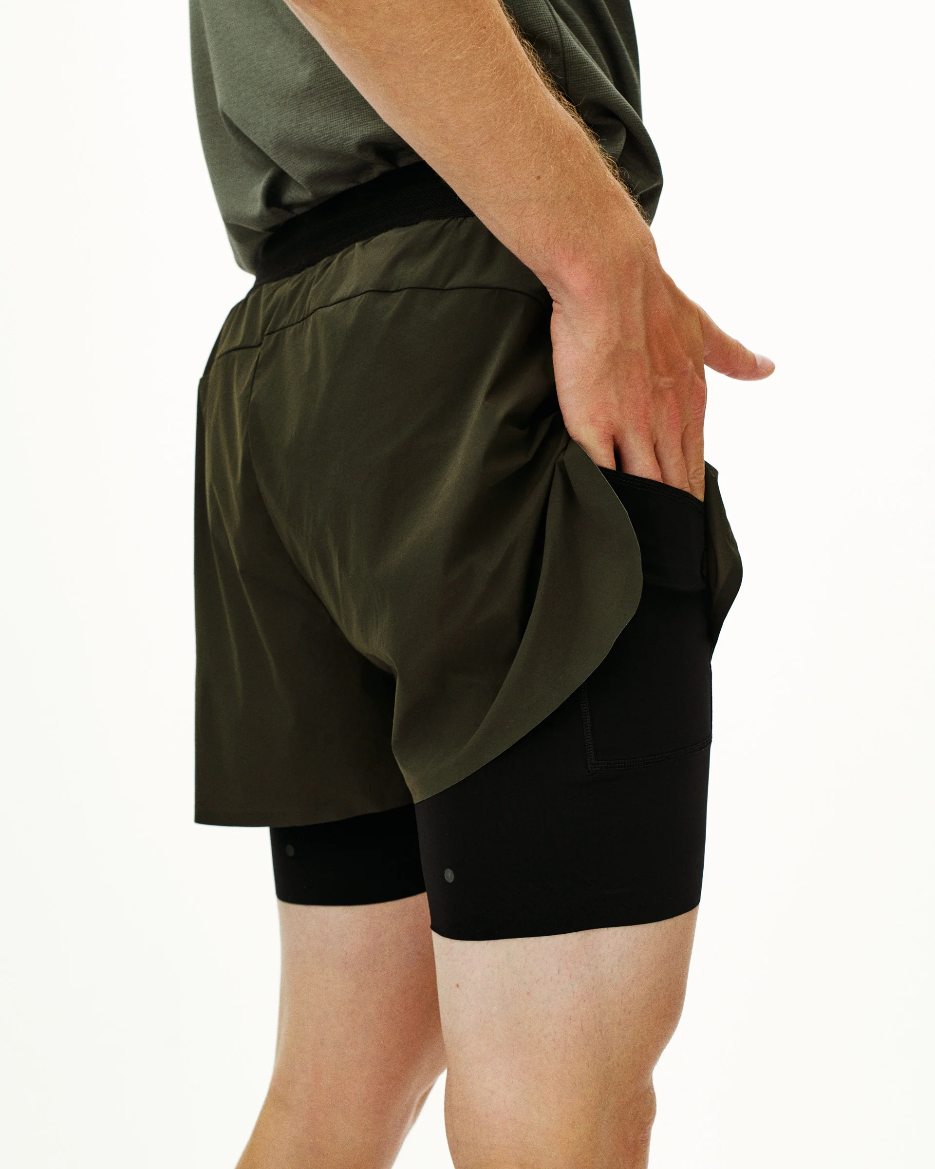 PNS Balance Men's 2-in-1 Shorts Dark Olive - Image 6