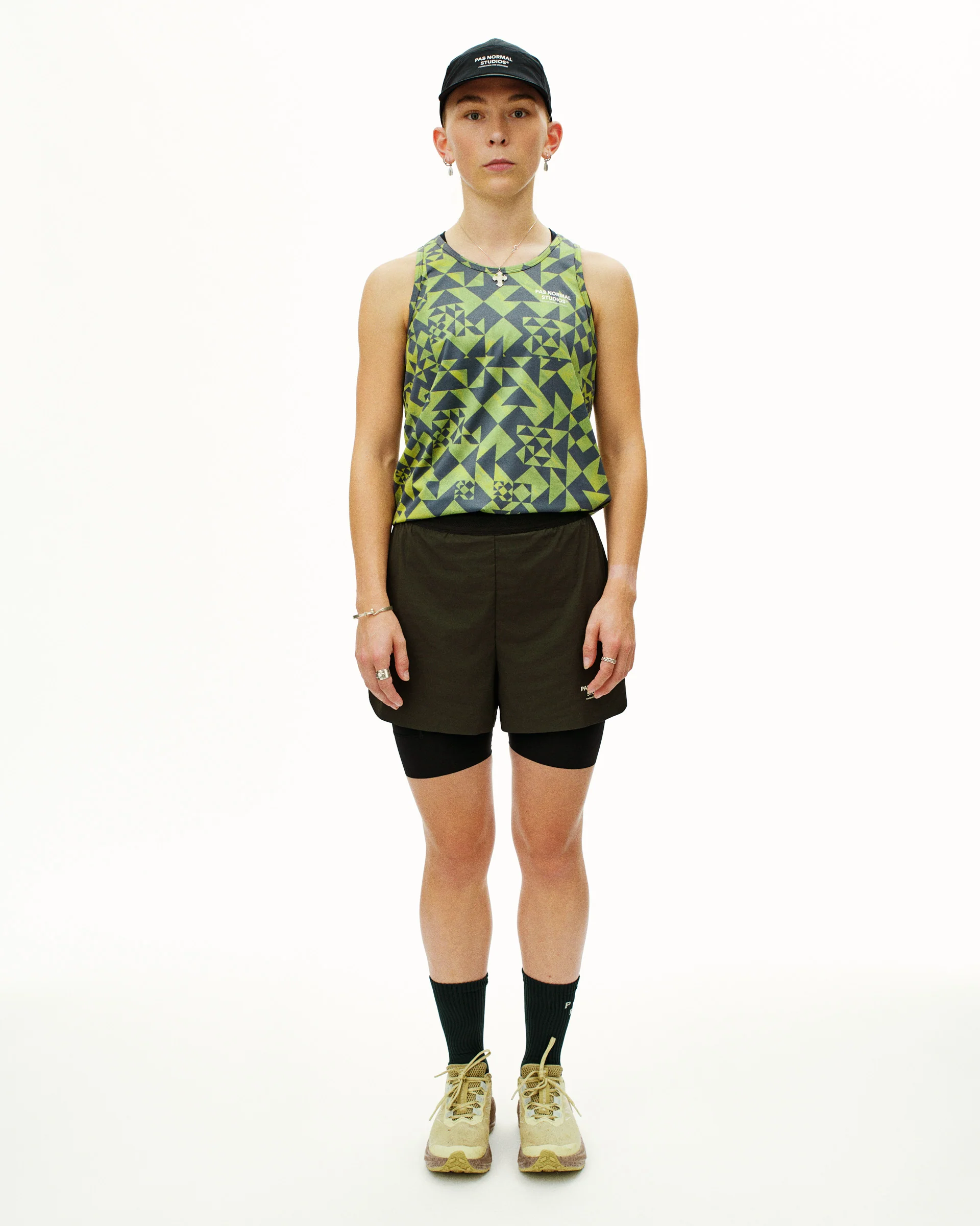 PNS Balance Women's Singlet Green Origami - Image 5