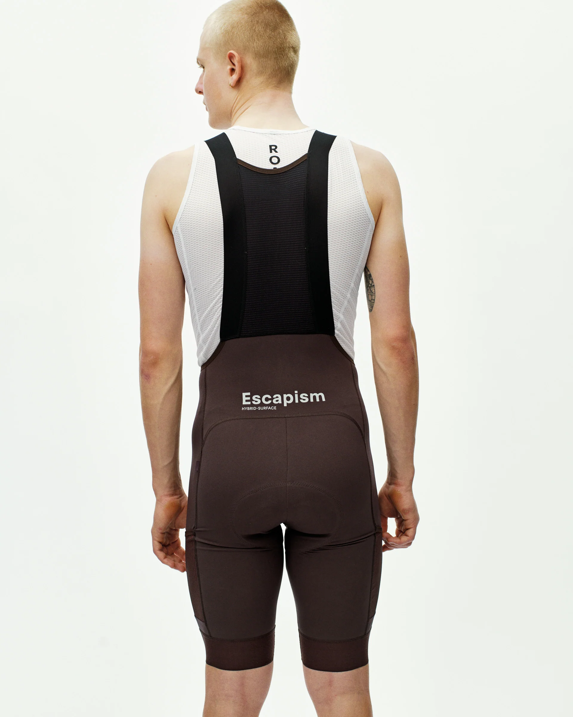 PNS Escapism Men's Cargo Bib Shorts Dark Red - Image 4