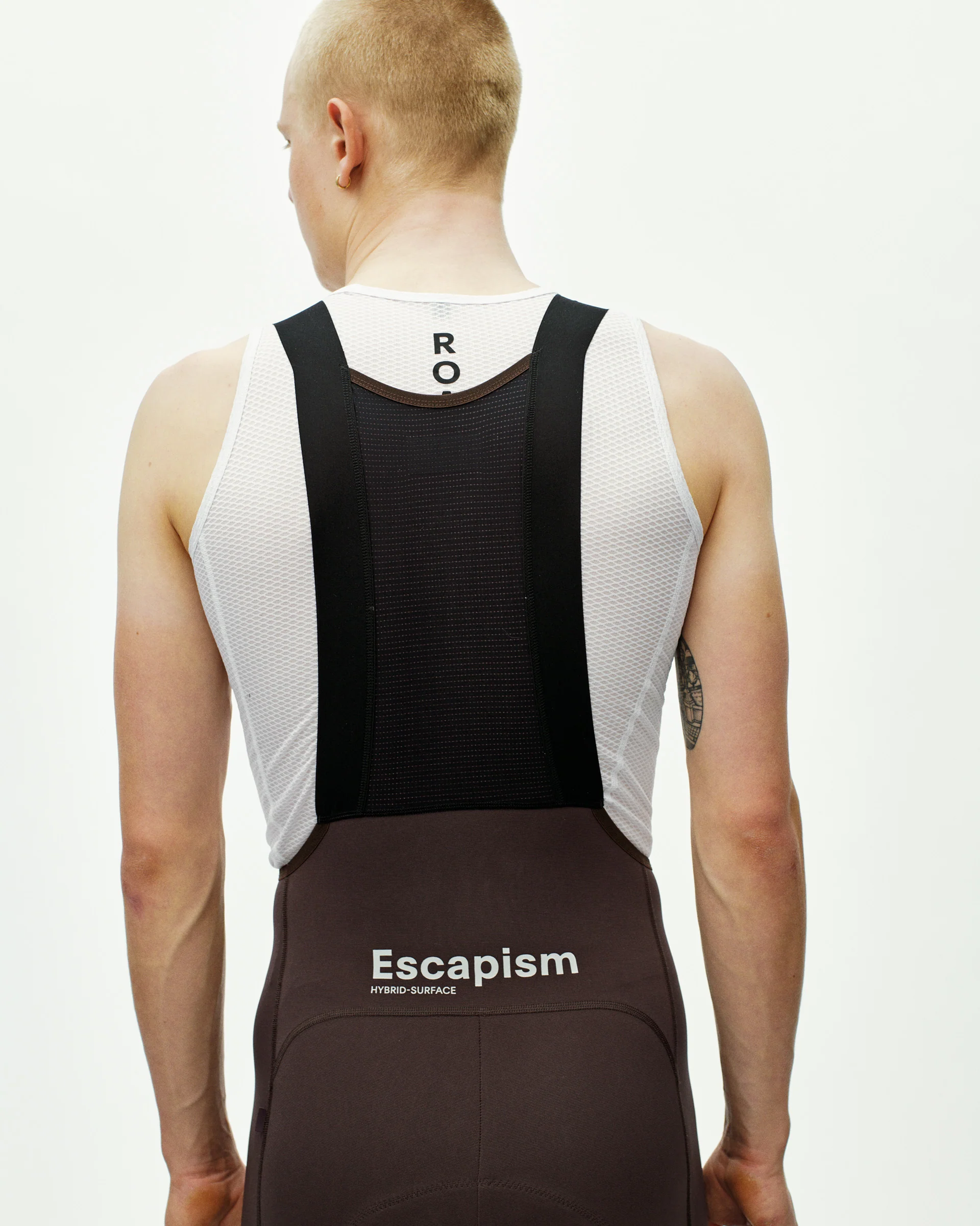 PNS Escapism Men's Cargo Bib Shorts Dark Red - Image 5