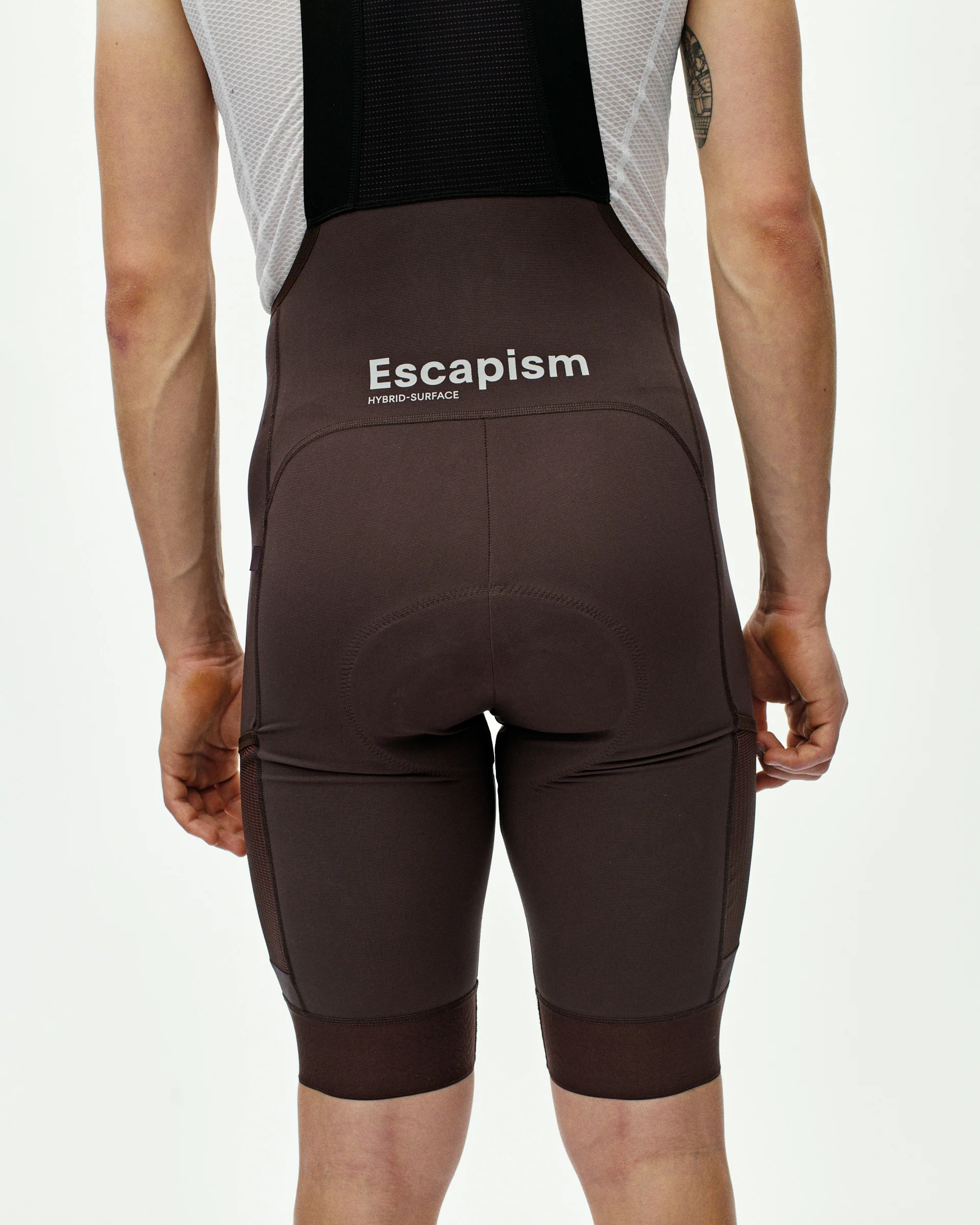 PNS Escapism Men's Cargo Bib Shorts Dark Red - Image 6
