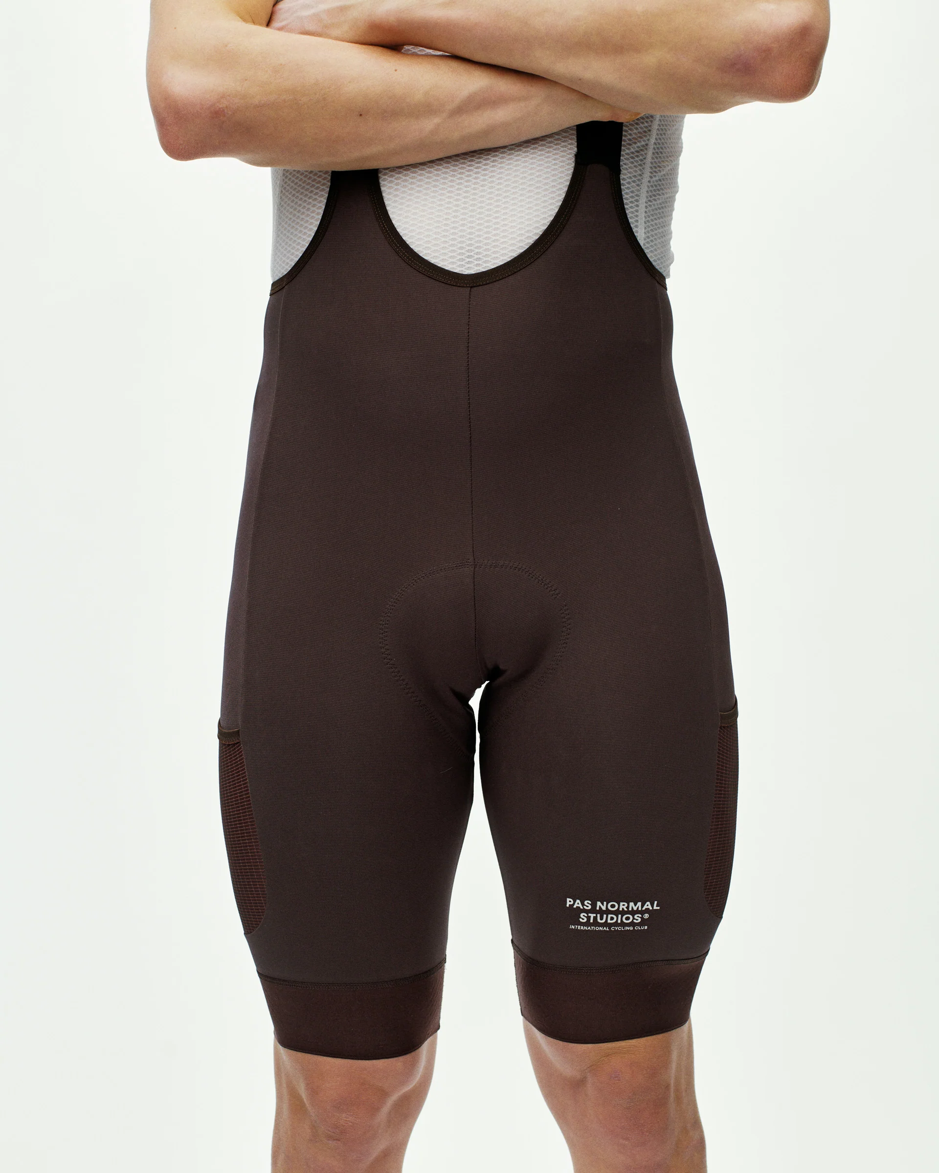 PNS Escapism Men's Cargo Bib Shorts Dark Red - Image 9