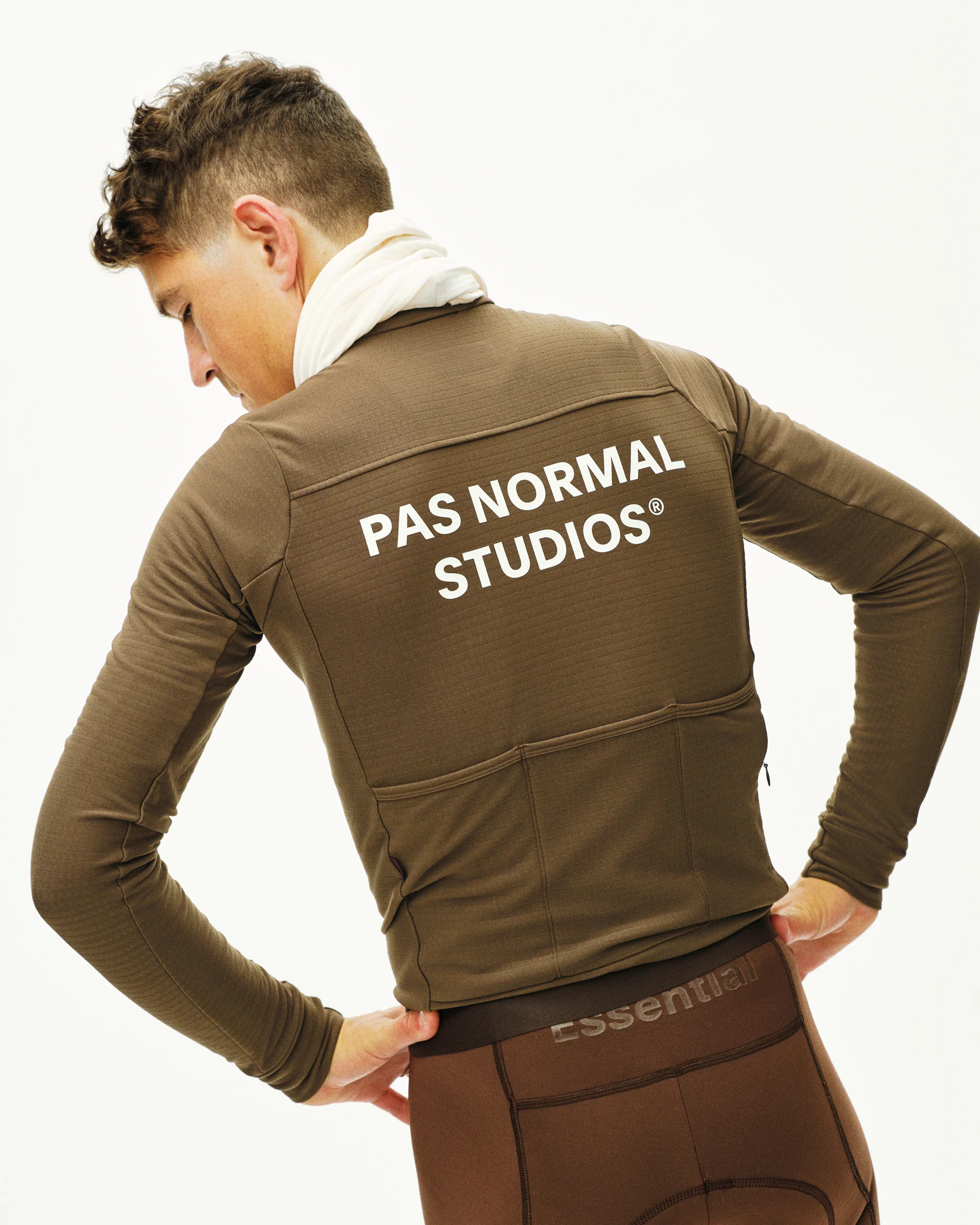 PNS Essential Men's Long Sleeve Jersey Ash Brown - Image 2