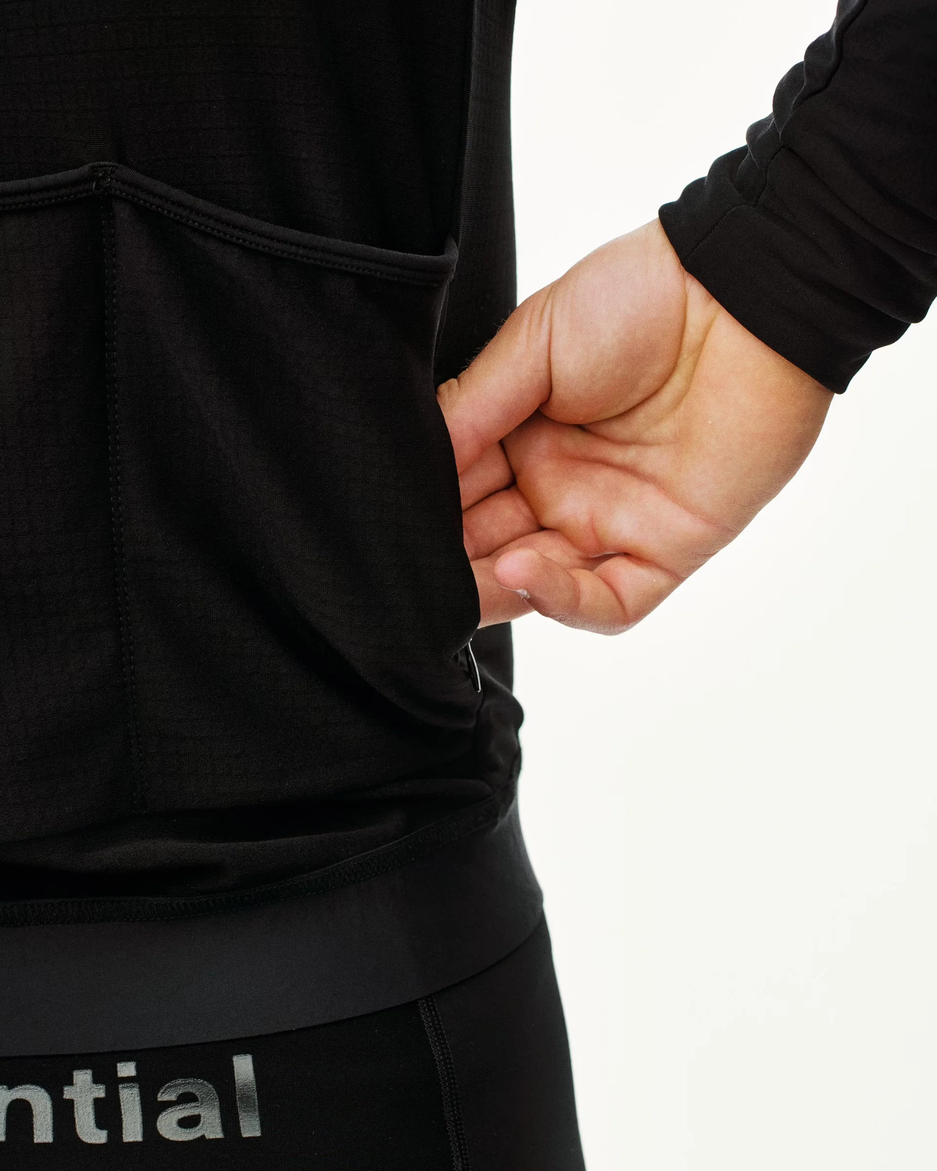 PNS Essential Men's Long Sleeve Jersey Black - Image 8