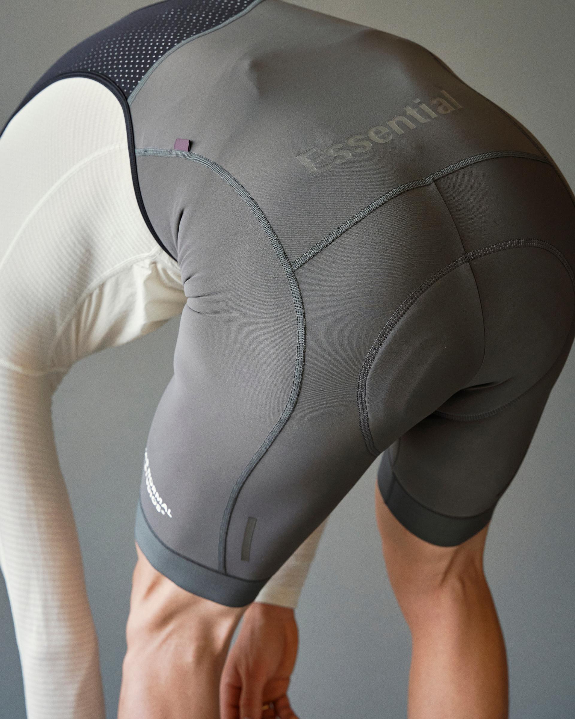 PNS Essential Men's Thermal Bib Shorts Stone Grey - Image 5